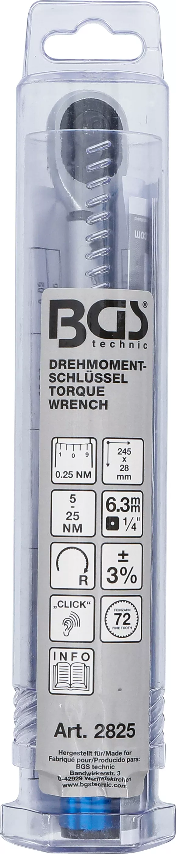 Cheie dinamometrica | 6,3 mm (1/4") | 5 - 25 Nm [7]