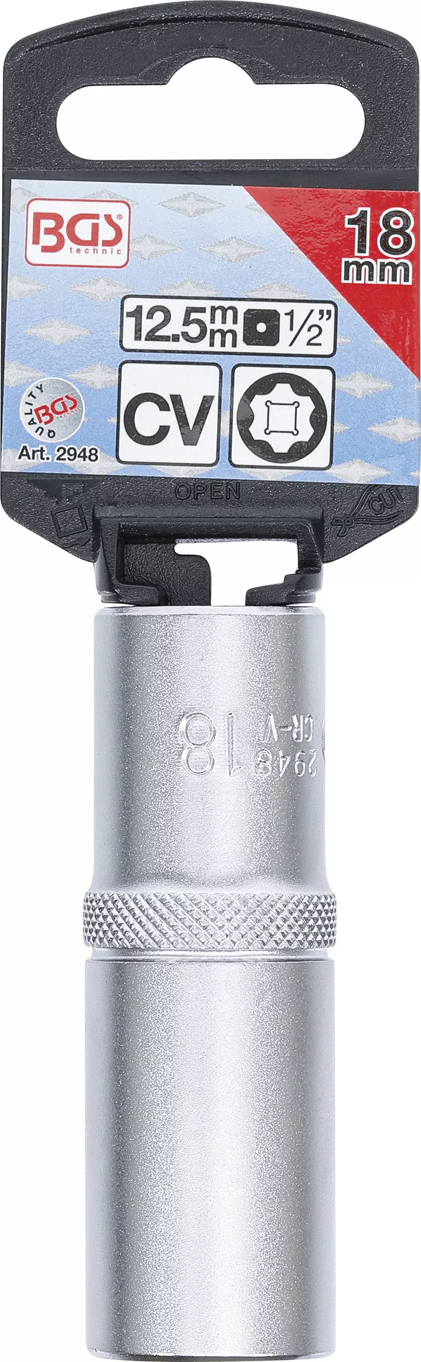 Cheie tubulara Super Lock, lunga | 12,5 mm (1/2") | 18 mm [3]