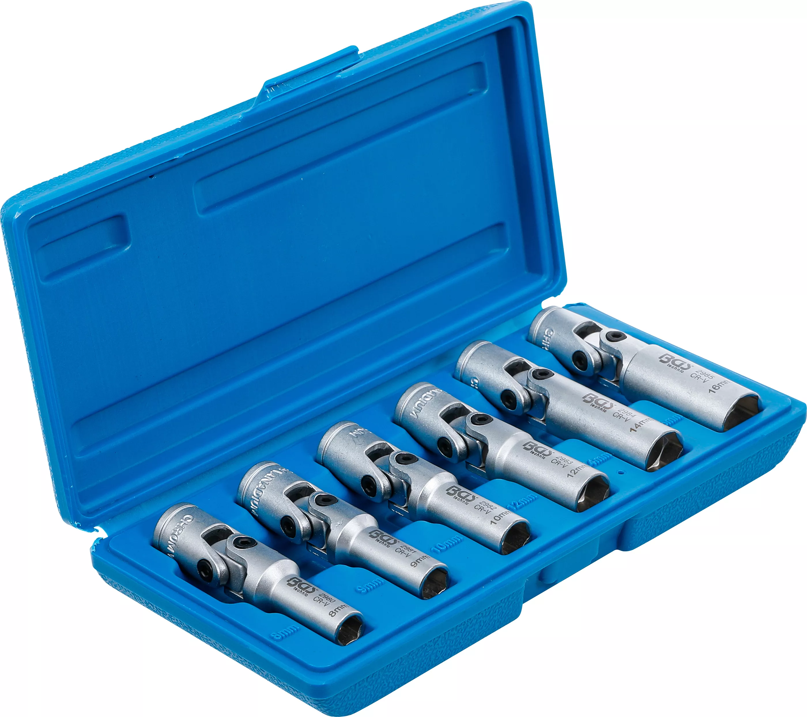 Set universal chei articulate bujii incandescente, hexagon | 10 mm (3/8") | 8 - 16 mm | 6 piese [2]