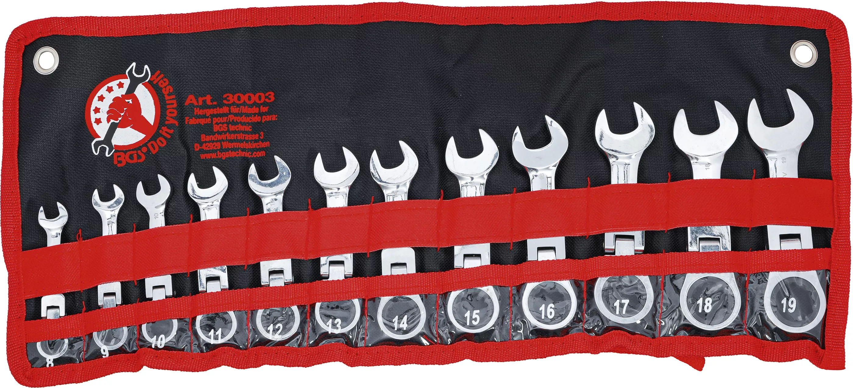 Set chei combinate cu clichet | extra scurte | 8 - 19 mm | 12 piese [4]