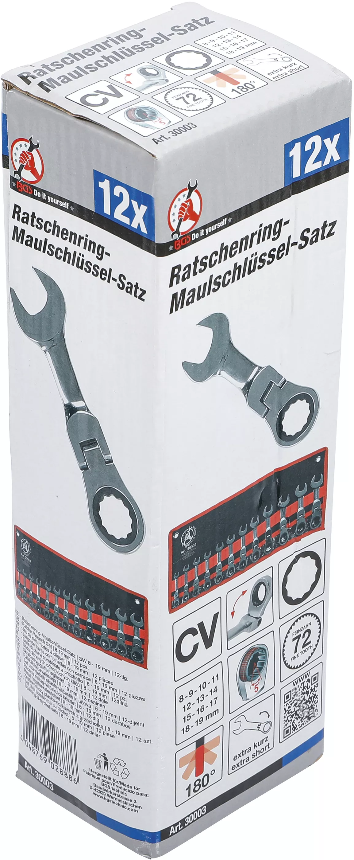 Set chei combinate cu clichet | extra scurte | 8 - 19 mm | 12 piese [5]