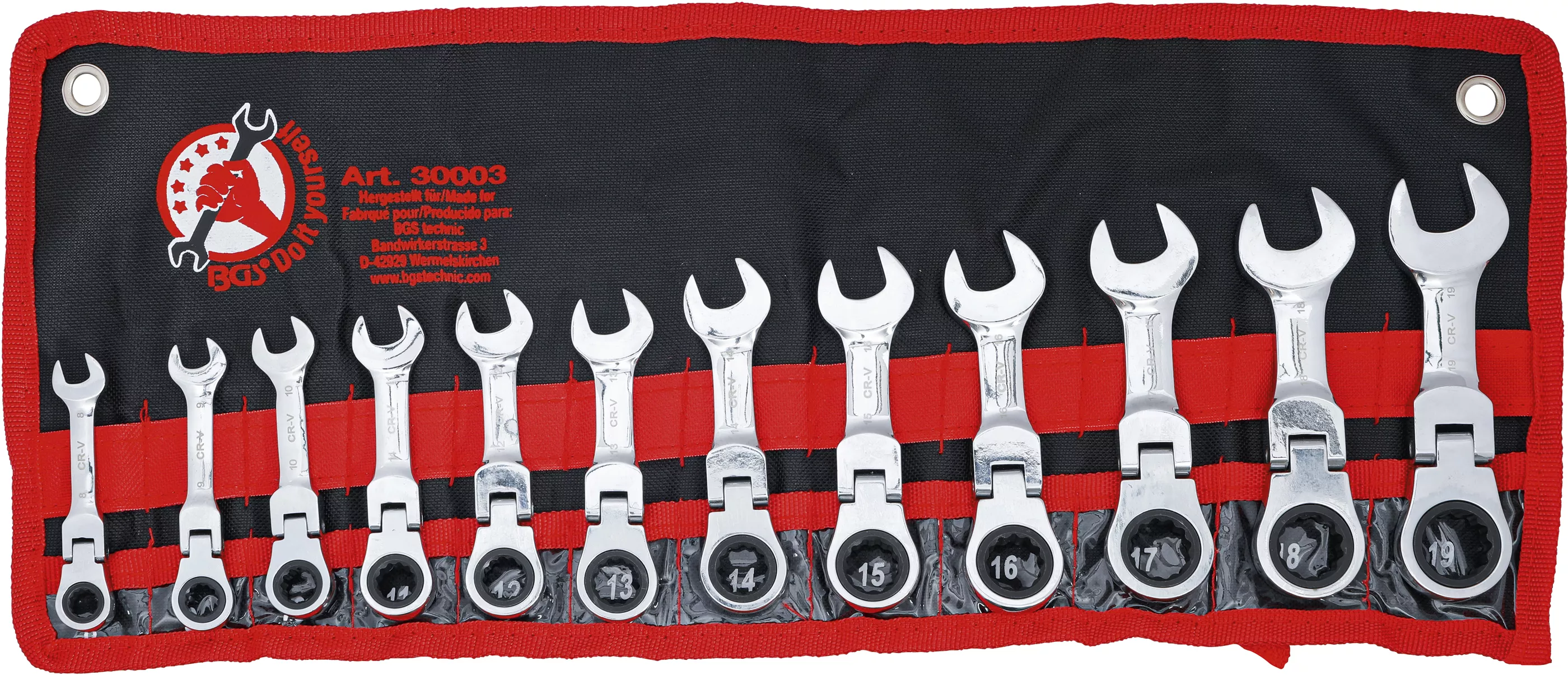Set chei combinate cu clichet | extra scurte | 8 - 19 mm | 12 piese [1]