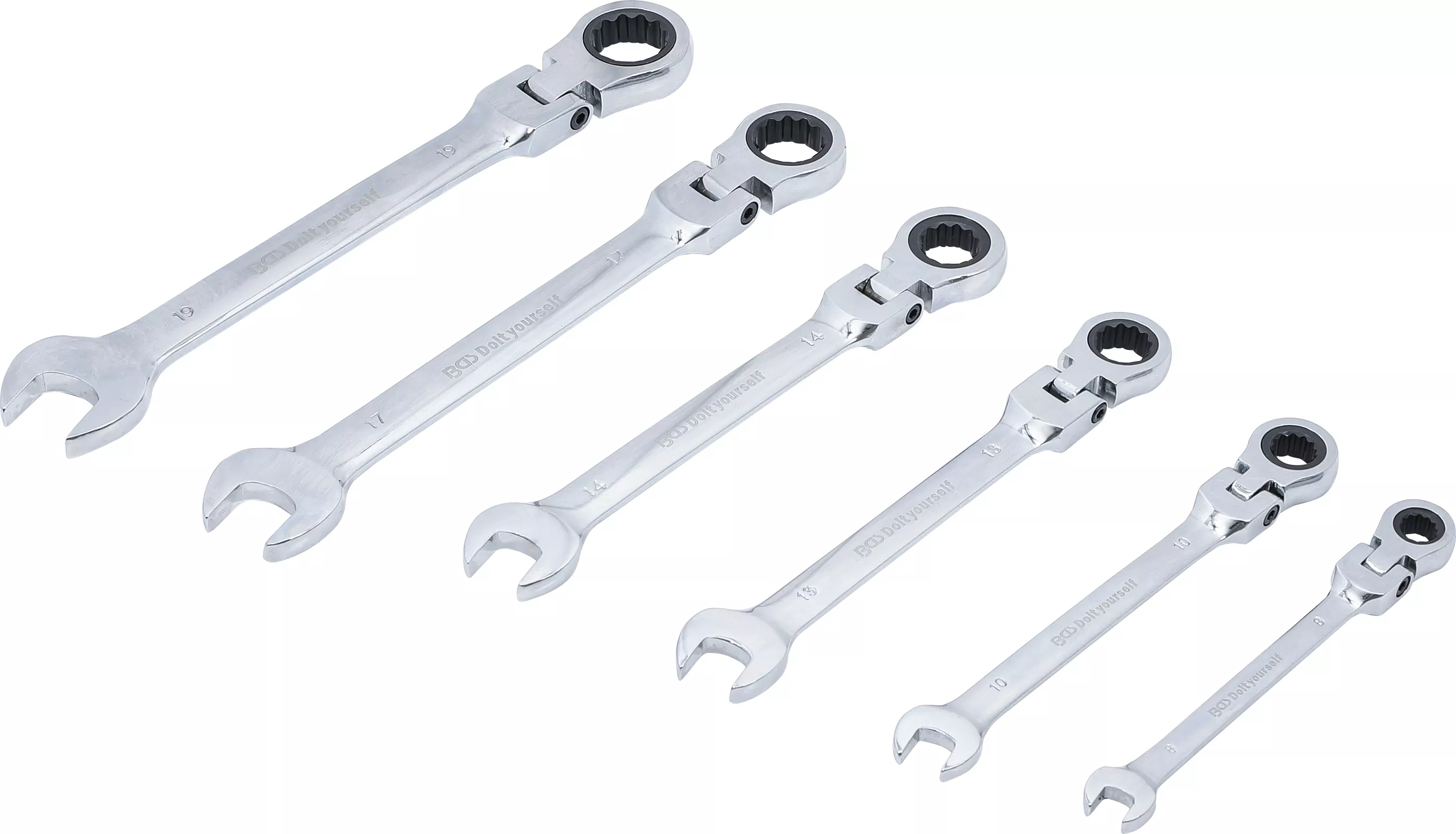 Set chei combinate cu clichet | capete flexibile | 8 - 19 mm | 6 piese [2]