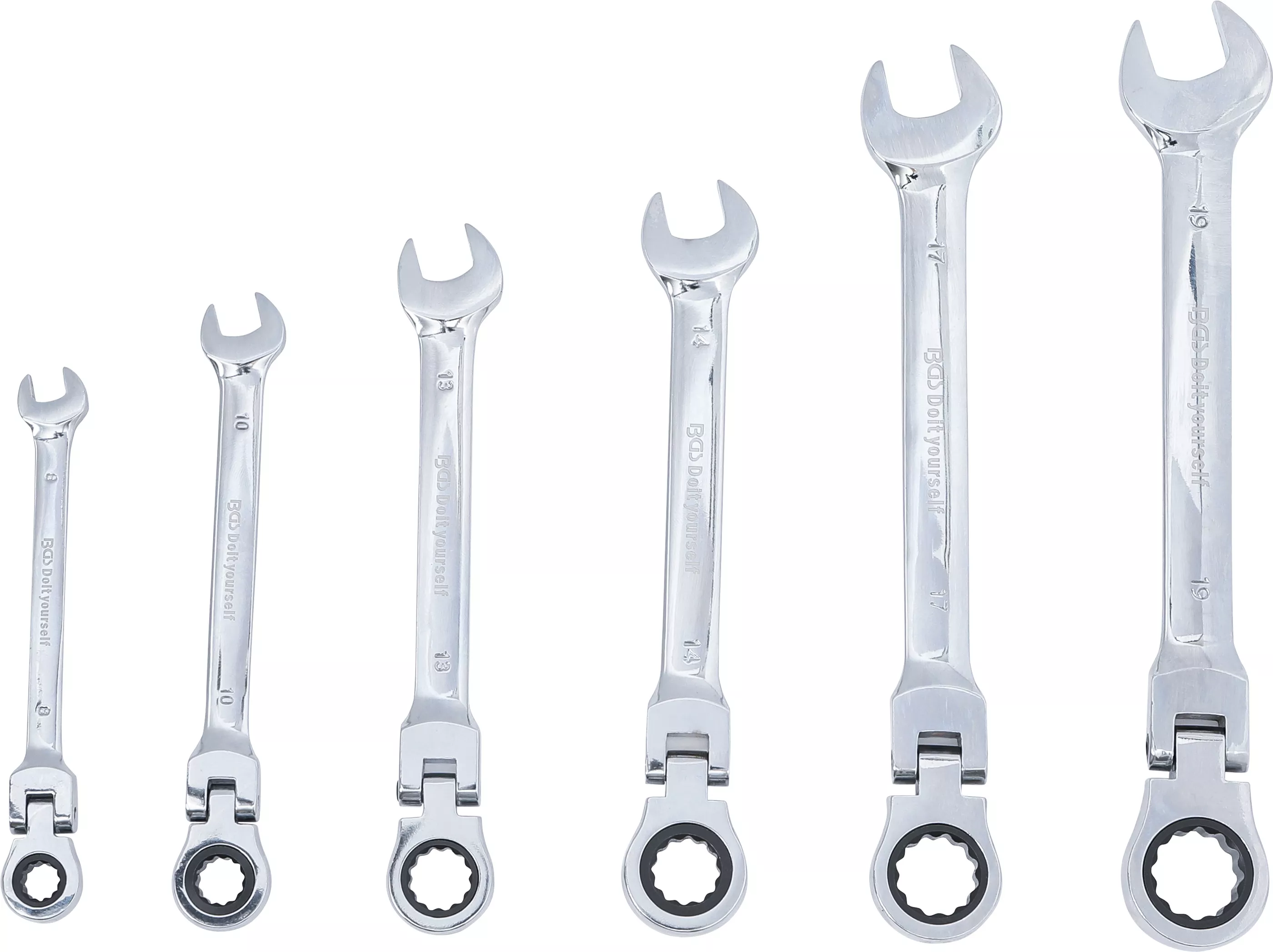 Set chei combinate cu clichet | capete flexibile | 8 - 19 mm | 6 piese [3]
