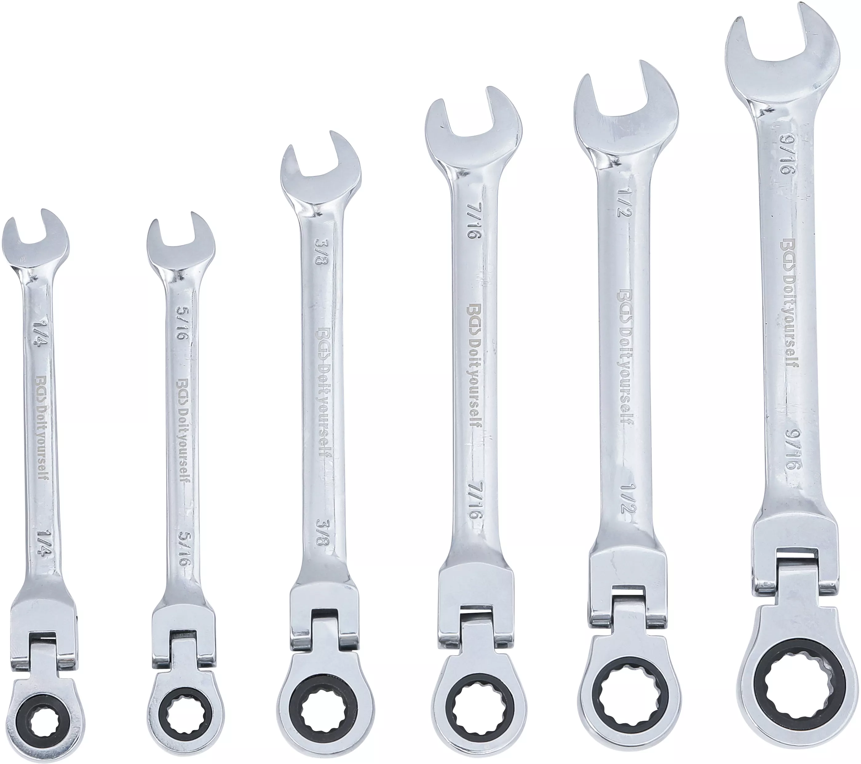 Set chei combinate cu clichet | capete flexibile | dimensiuni in toli | 1/4" - 9/16" | 6 piese [2]