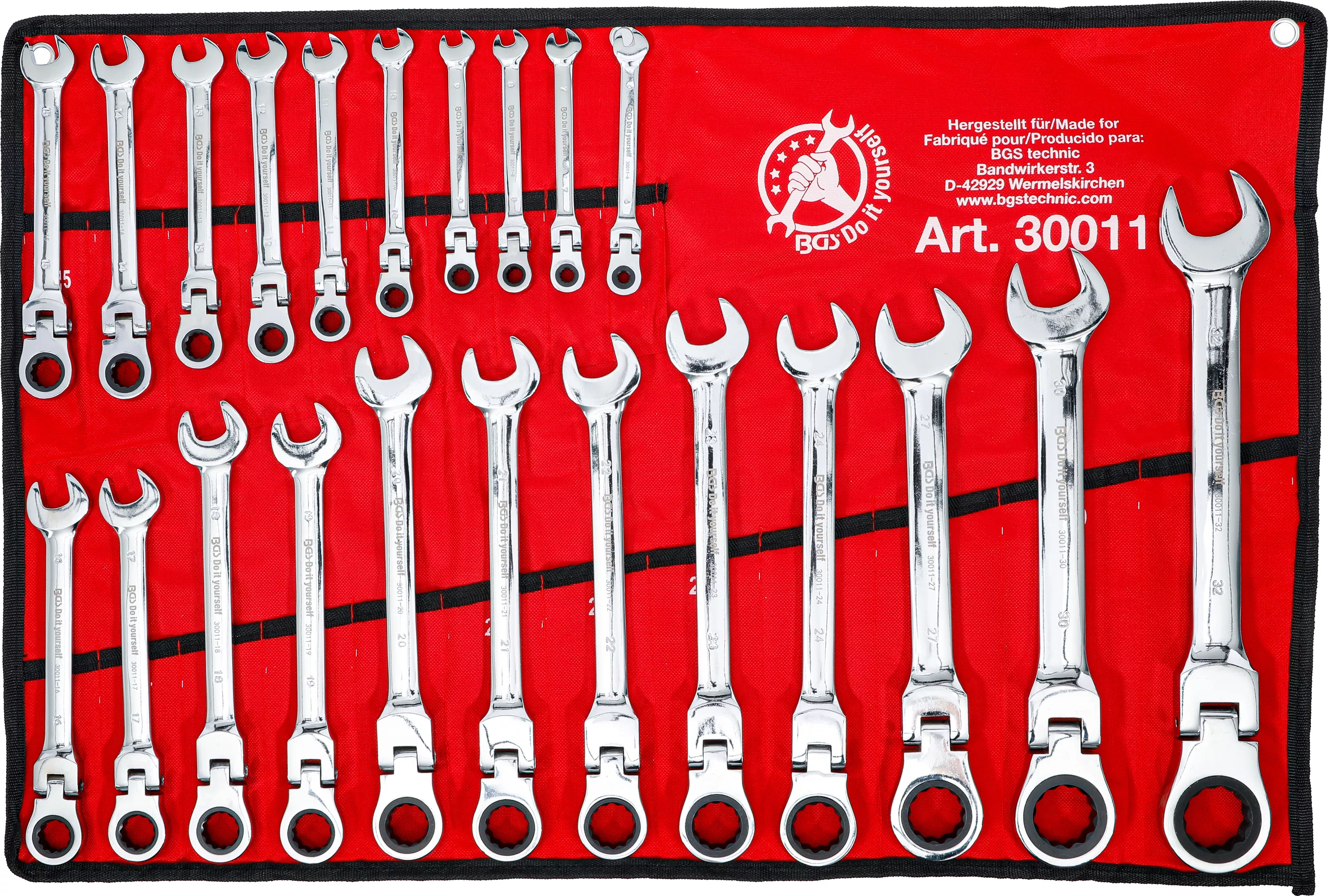 Set chei combinate cu clichet | capete flexibile | 6 - 32 mm | 22 piese [1]