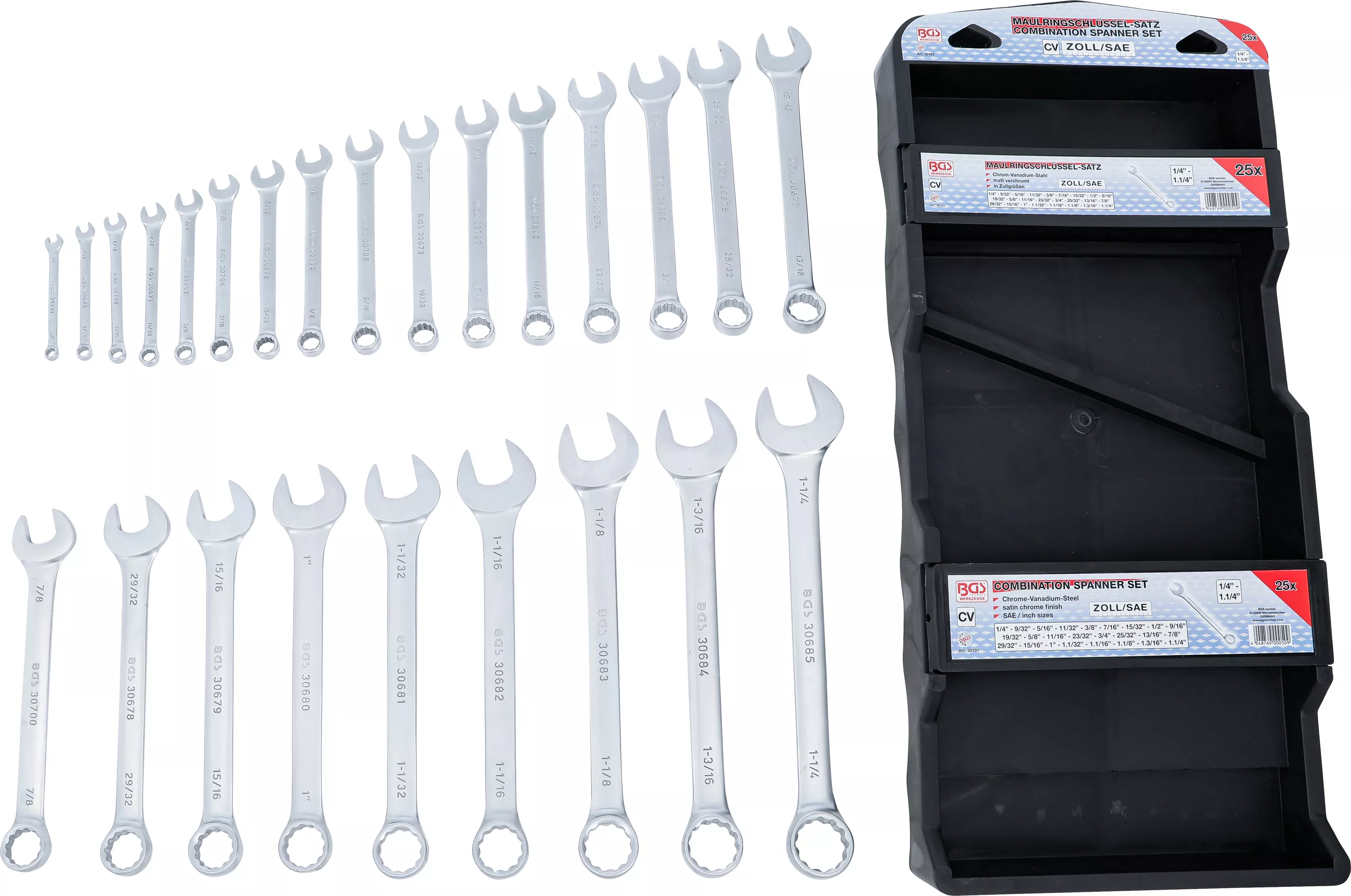 Set chei combinate | Marimi in toli | 1/4" - 1.1/4" | 25 piese [4]