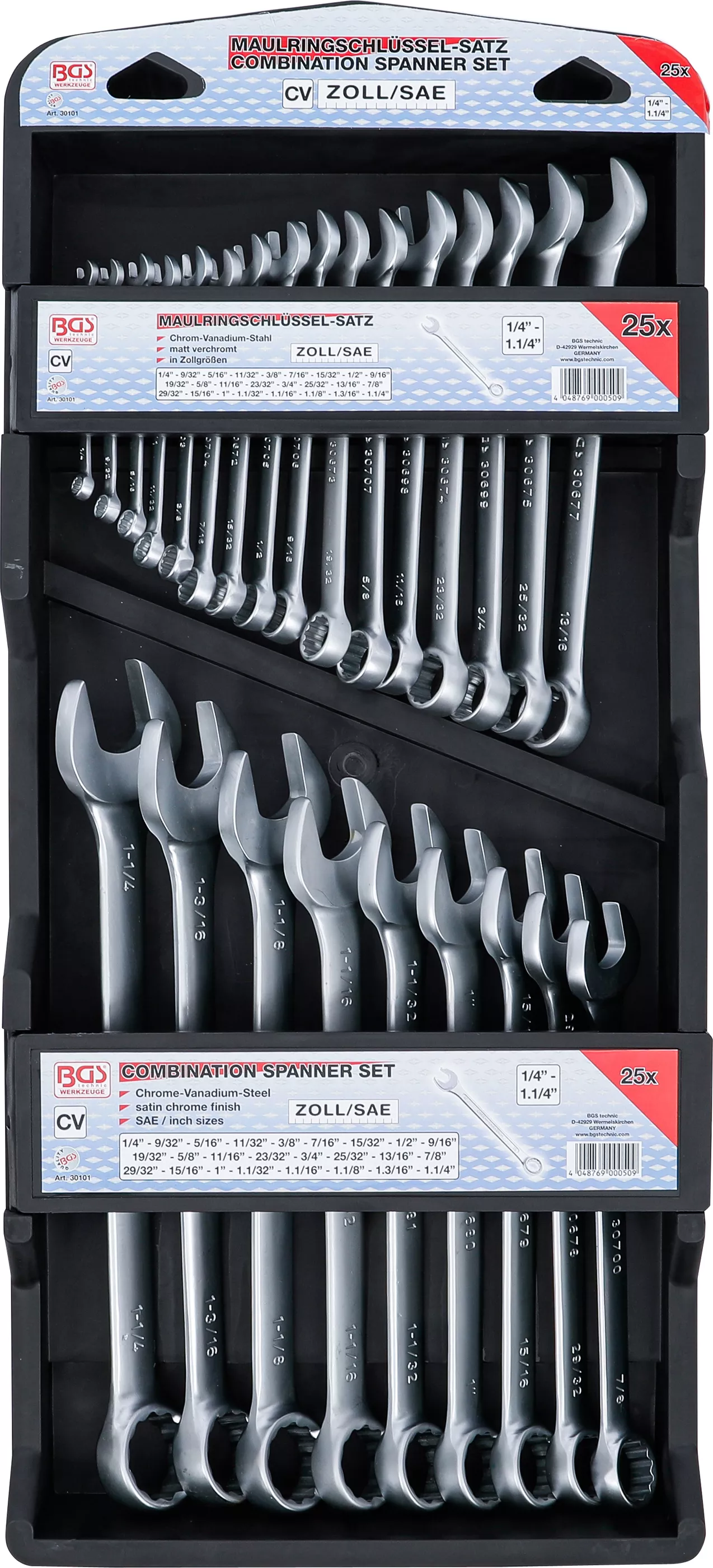 Set chei combinate | Marimi in toli | 1/4" - 1.1/4" | 25 piese [1]