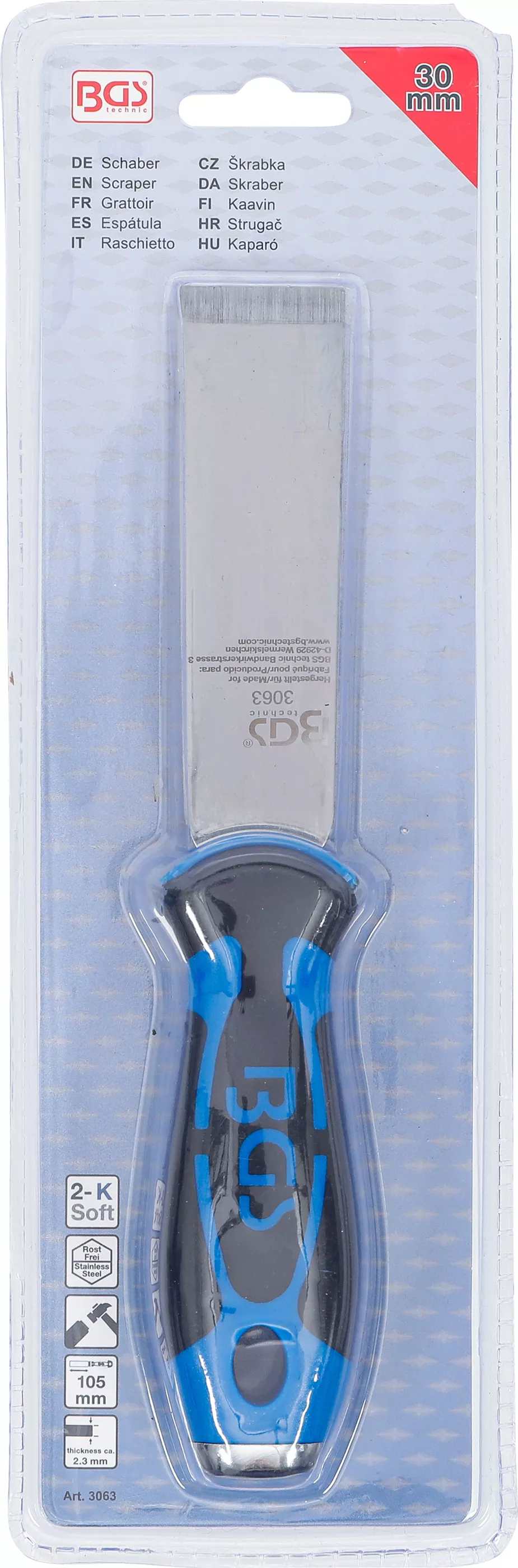 Razuitor | inox | Maner greu de cauciuc 2 componente cu gaura [4]