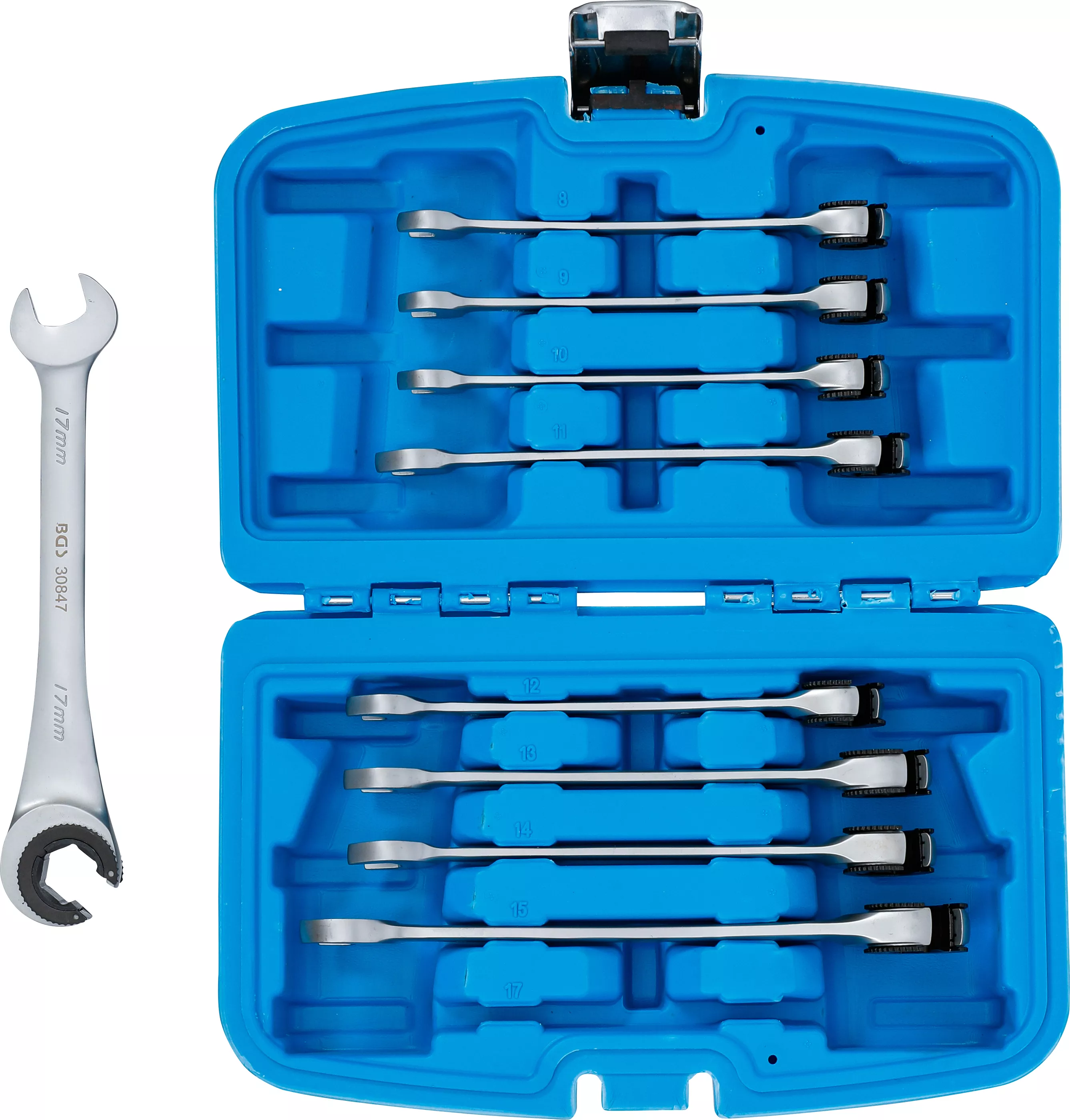 Set chei combinate cu clichet | deschise | 8 - 17 mm | 9 piese [5]