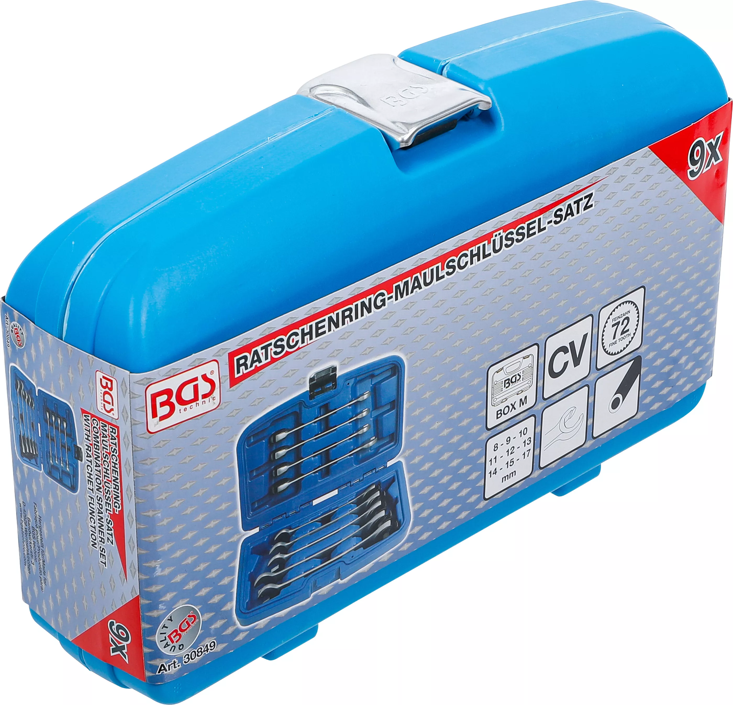 Set chei combinate cu clichet | deschise | 8 - 17 mm | 9 piese [7]