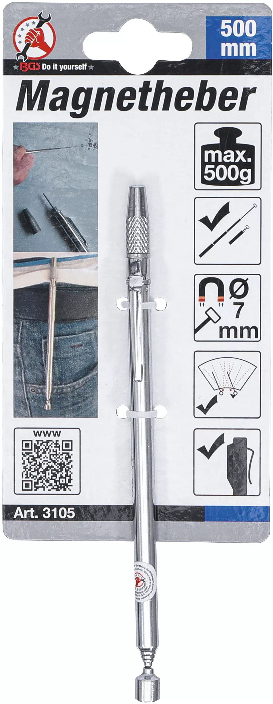 Dispozitiv magnetic de ridicat | 500 mm | Forta portanta 0,5 kg [5]