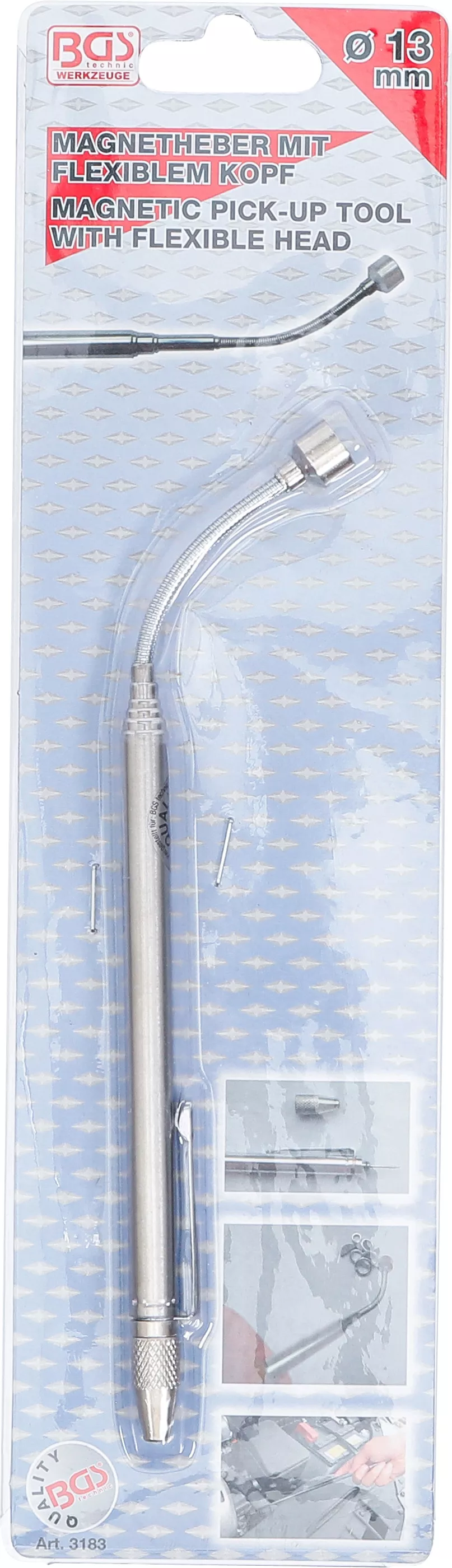 Dispozitiv magnetic de ridicat cu cap flexibil | 580 mm | Forta de ridicare 1,6 kg [4]