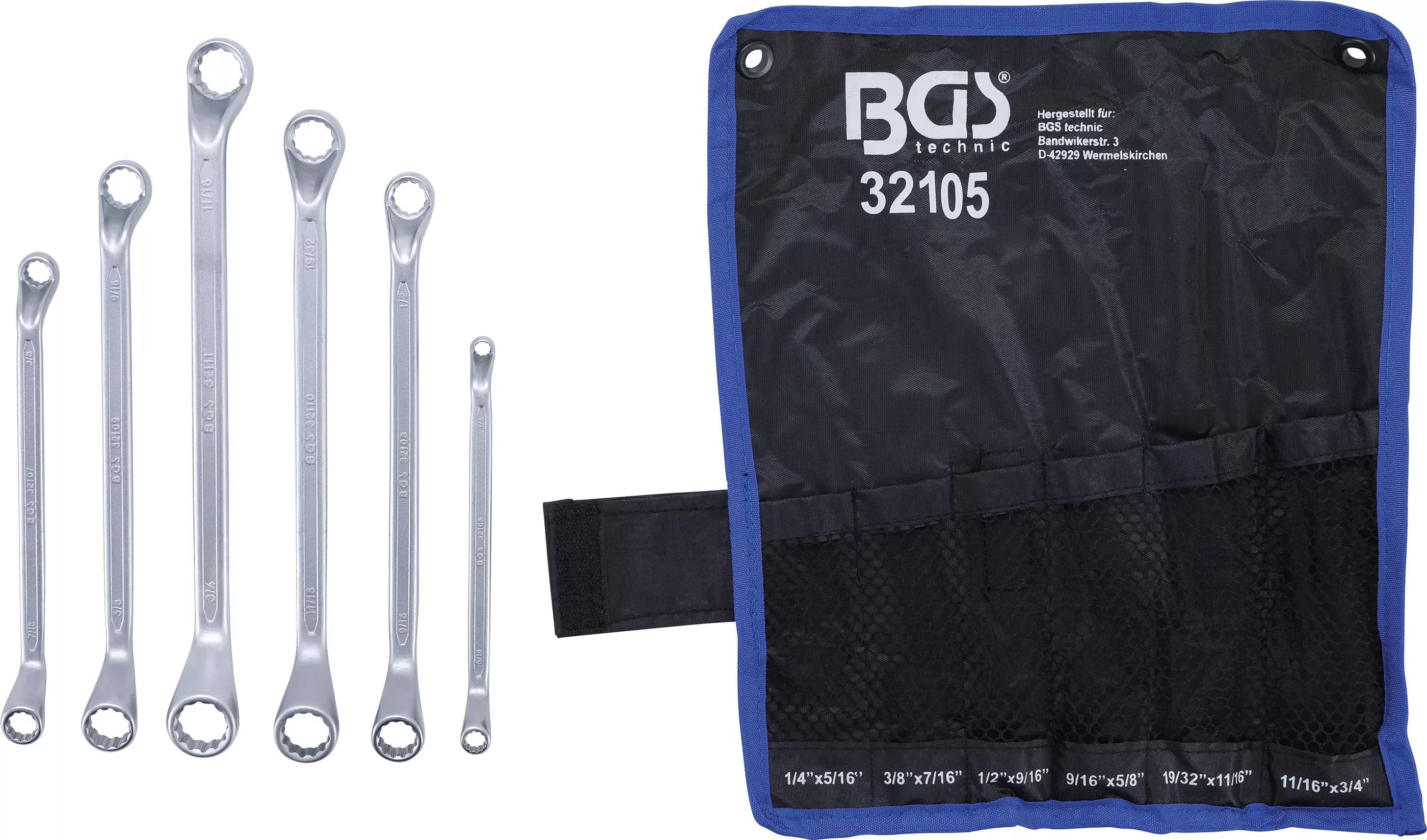 Set chei inelare duble | cotite adanc | Marimi in toli | 1/4" - 3/4"| 6 piese [3]