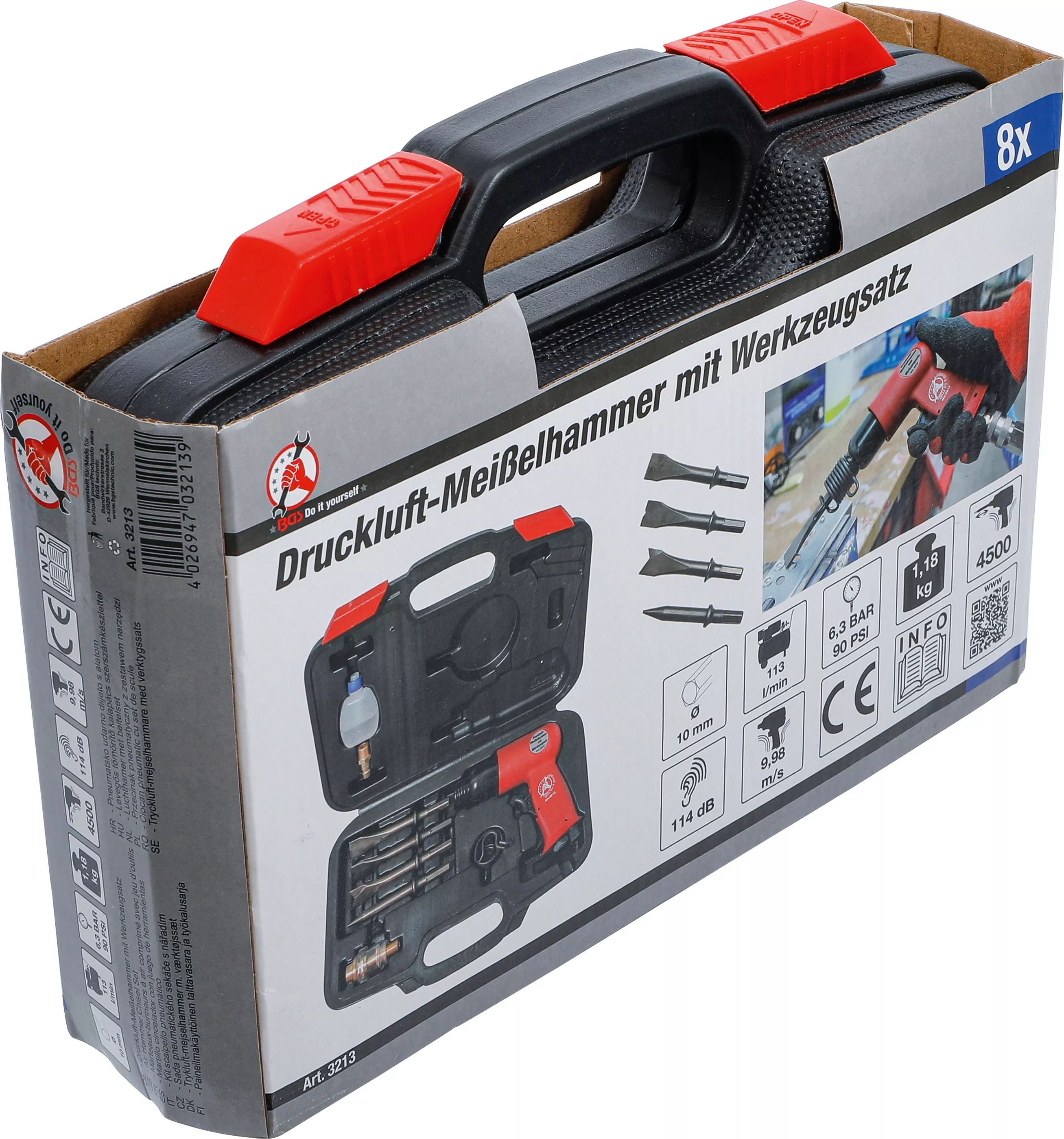 Ciocan pneumatic cu set de scule | 8 piese [10]