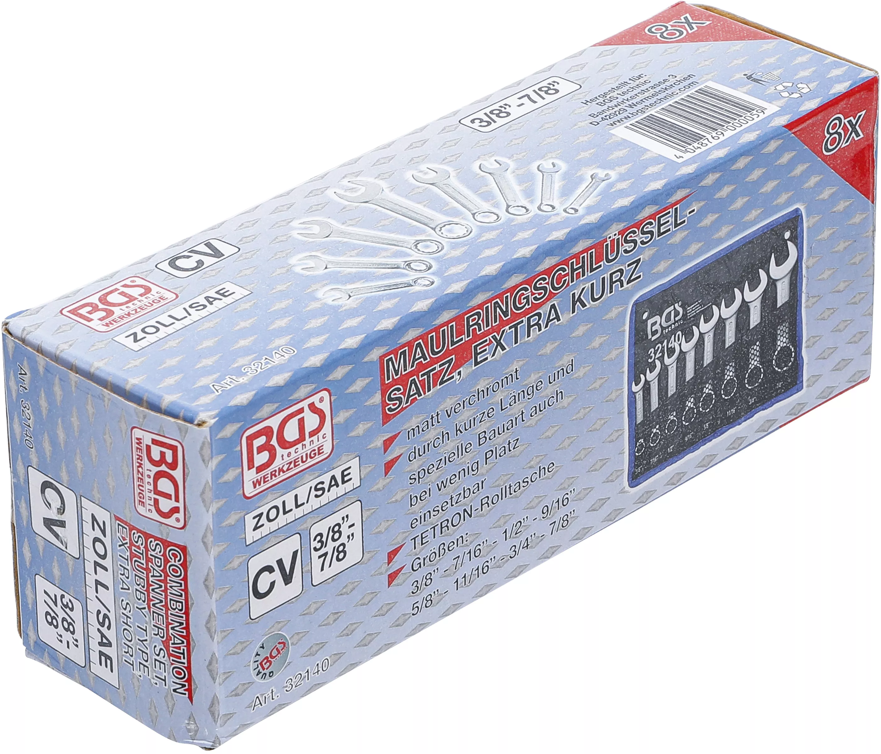 Set chei combinate | extra scurte | Marimi in toli | 3/8" - 7/8" | 8 piese [5]