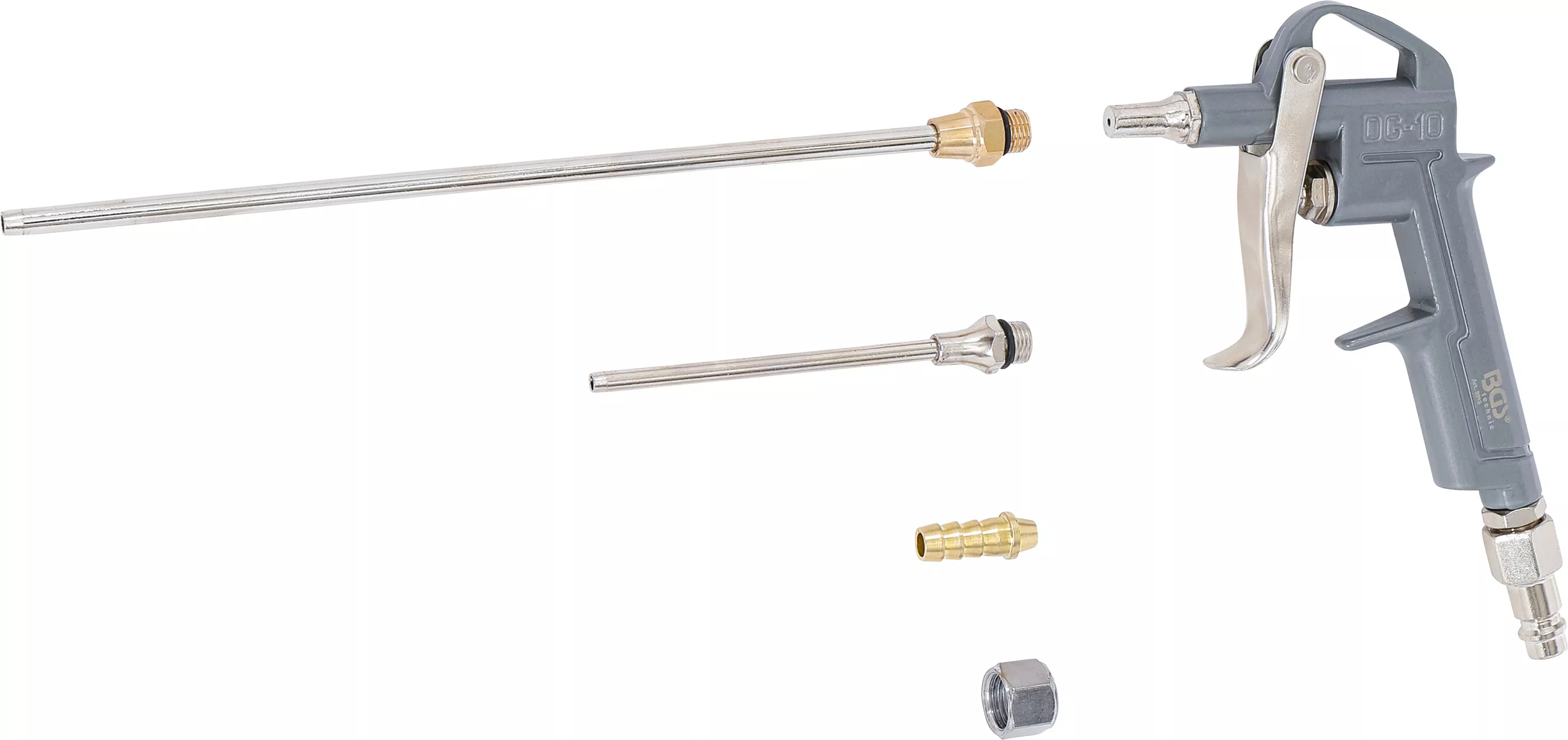 Unelte şi scule pneumatice - Pistol de suflat cu aer comprimat | Aluminiu turnat sub presiune | cu 3 duze