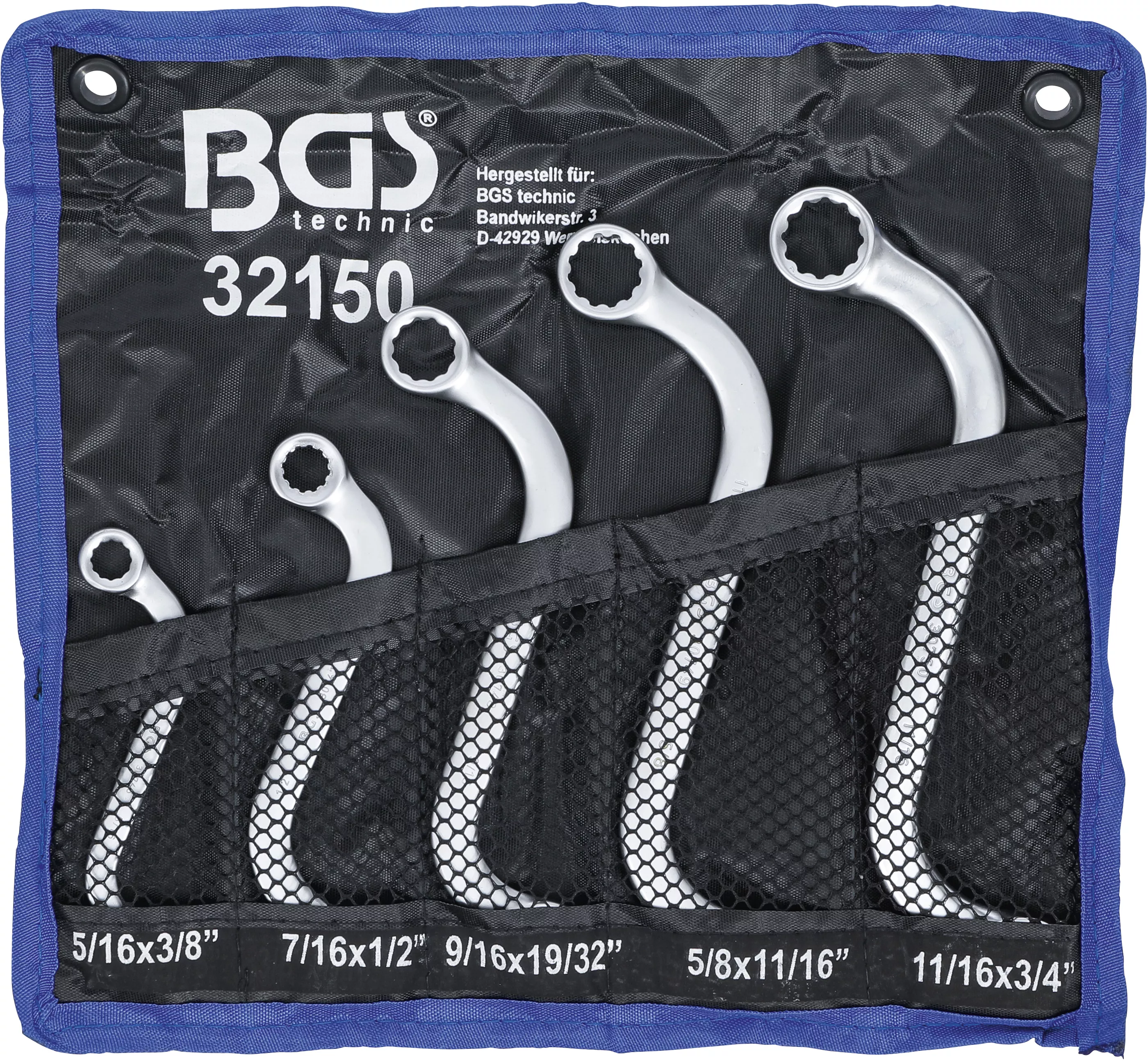 Set chei inelare duble in S | Marimi in toli | 3/8" - 3/4" | 5 piese [4]