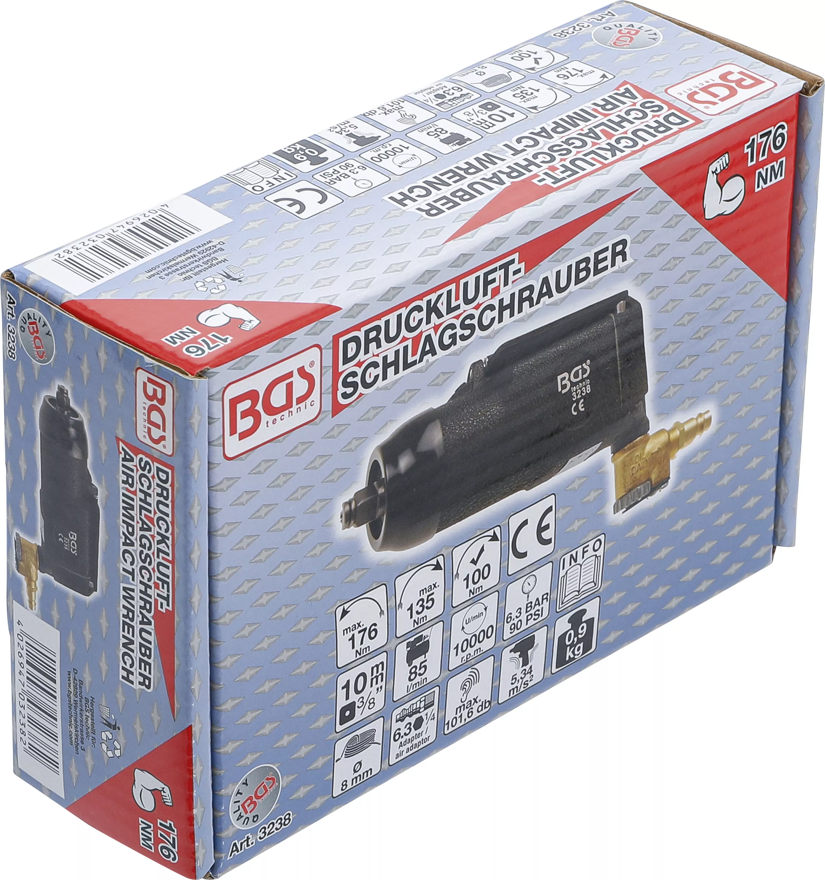 surubelnita cu impact pneumatica | 10 mm (3/8") | "Fluture" | 135 Nm [5]