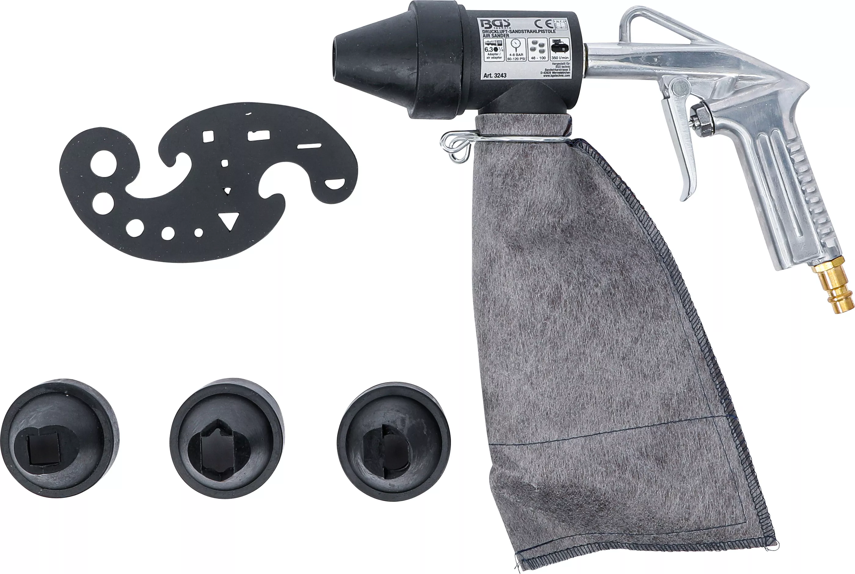 Pistol de sablare pneumatic cu accesorii [3]