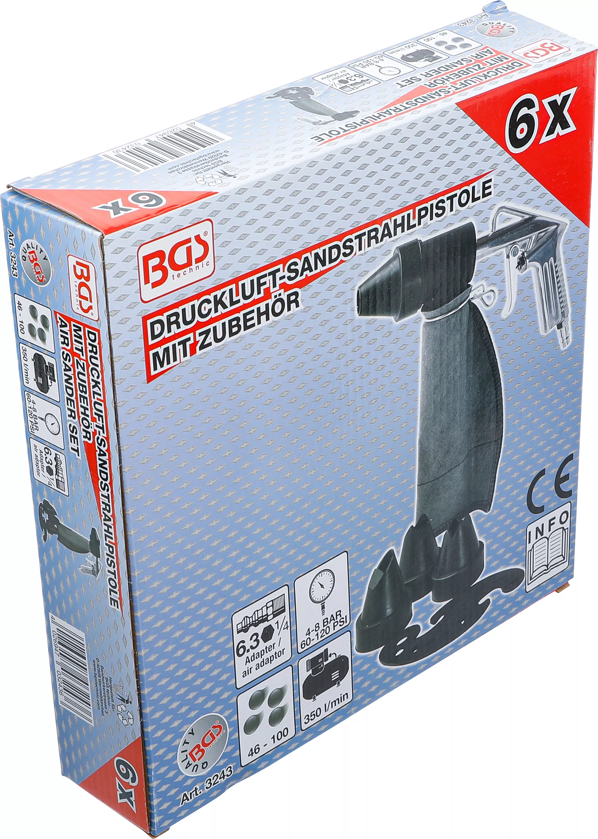 Pistol de sablare pneumatic cu accesorii [5]