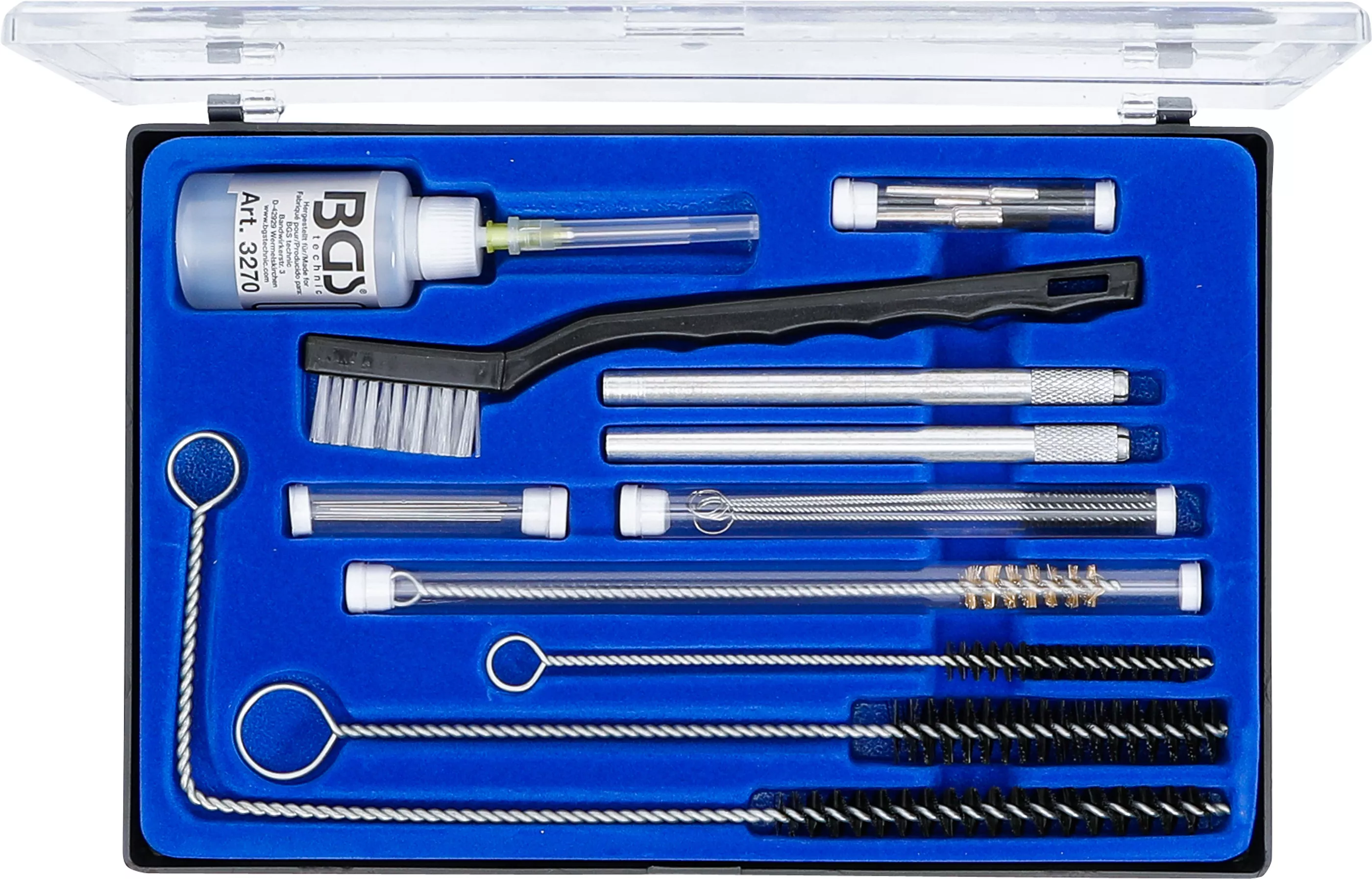 Unelte şi scule pneumatice - Set curatare pentru pistoale de pulverizat vopsea | 22 piese