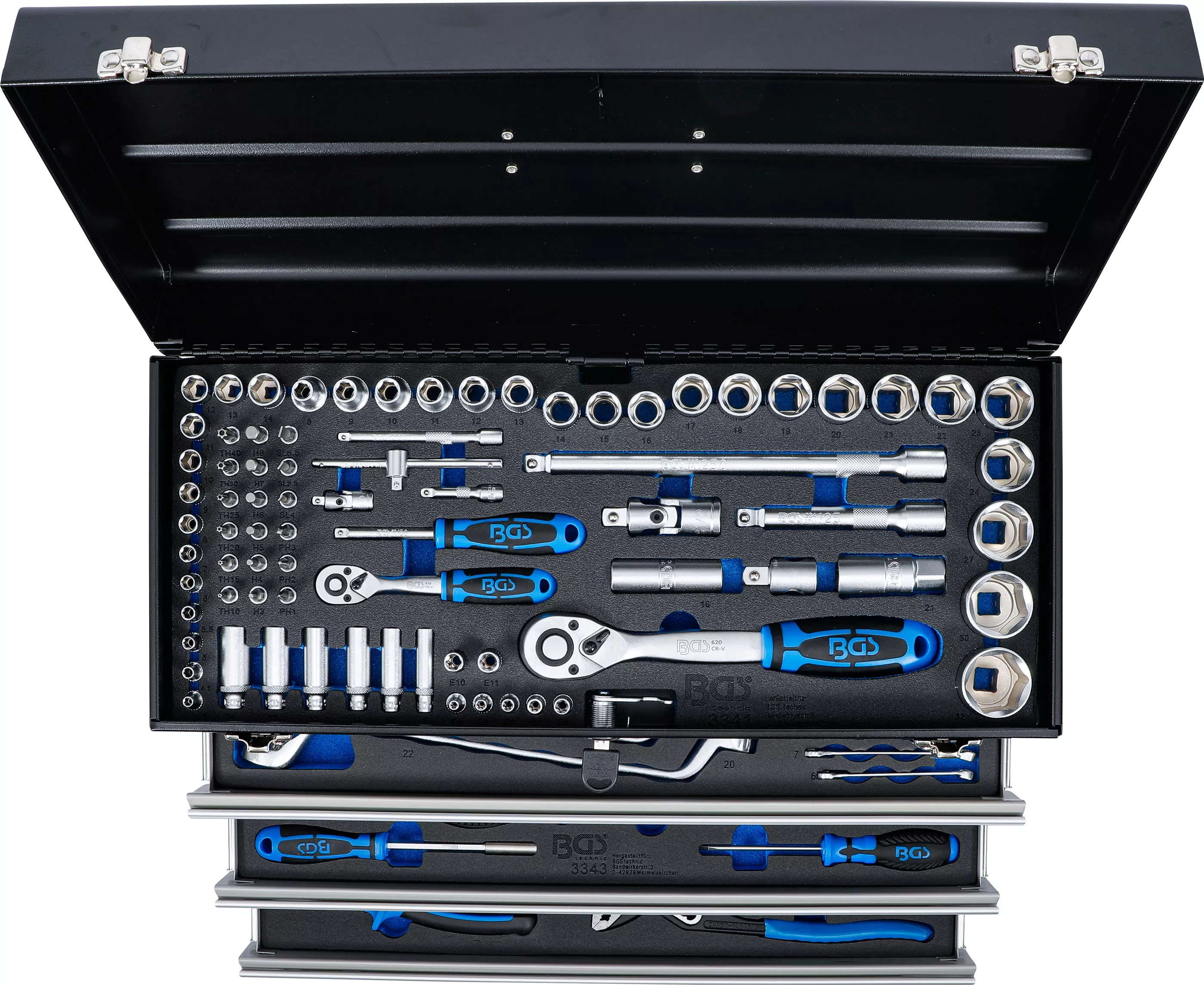 Cutie unelte din metal | 3 sertare | cu 143 unelte [4]