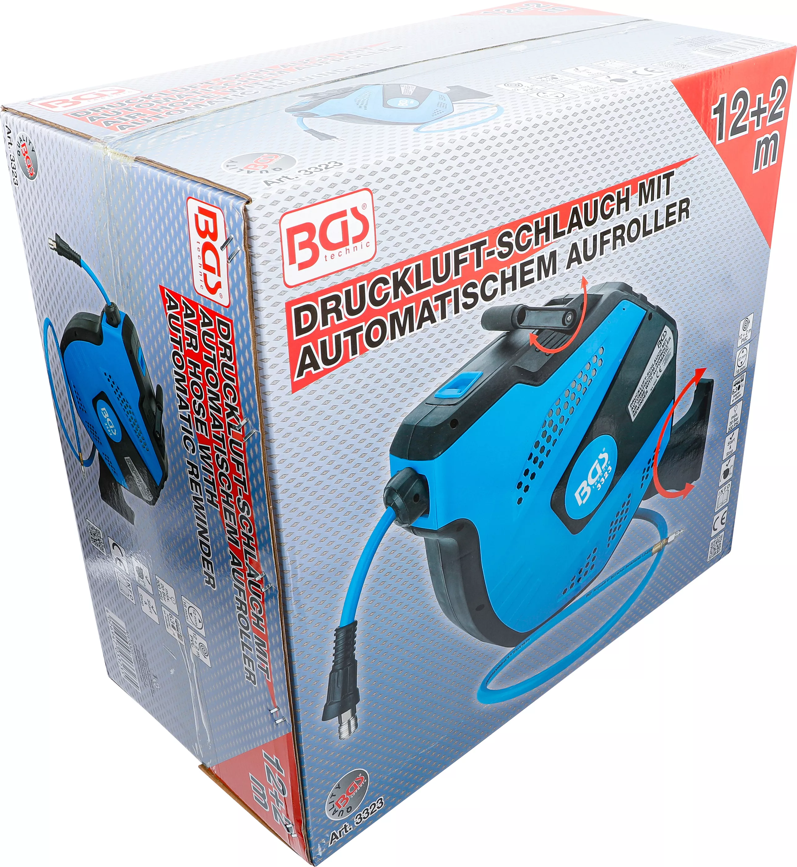 Furtun aer comprimat cu derulator | automat | 12 m + 2 m [6]