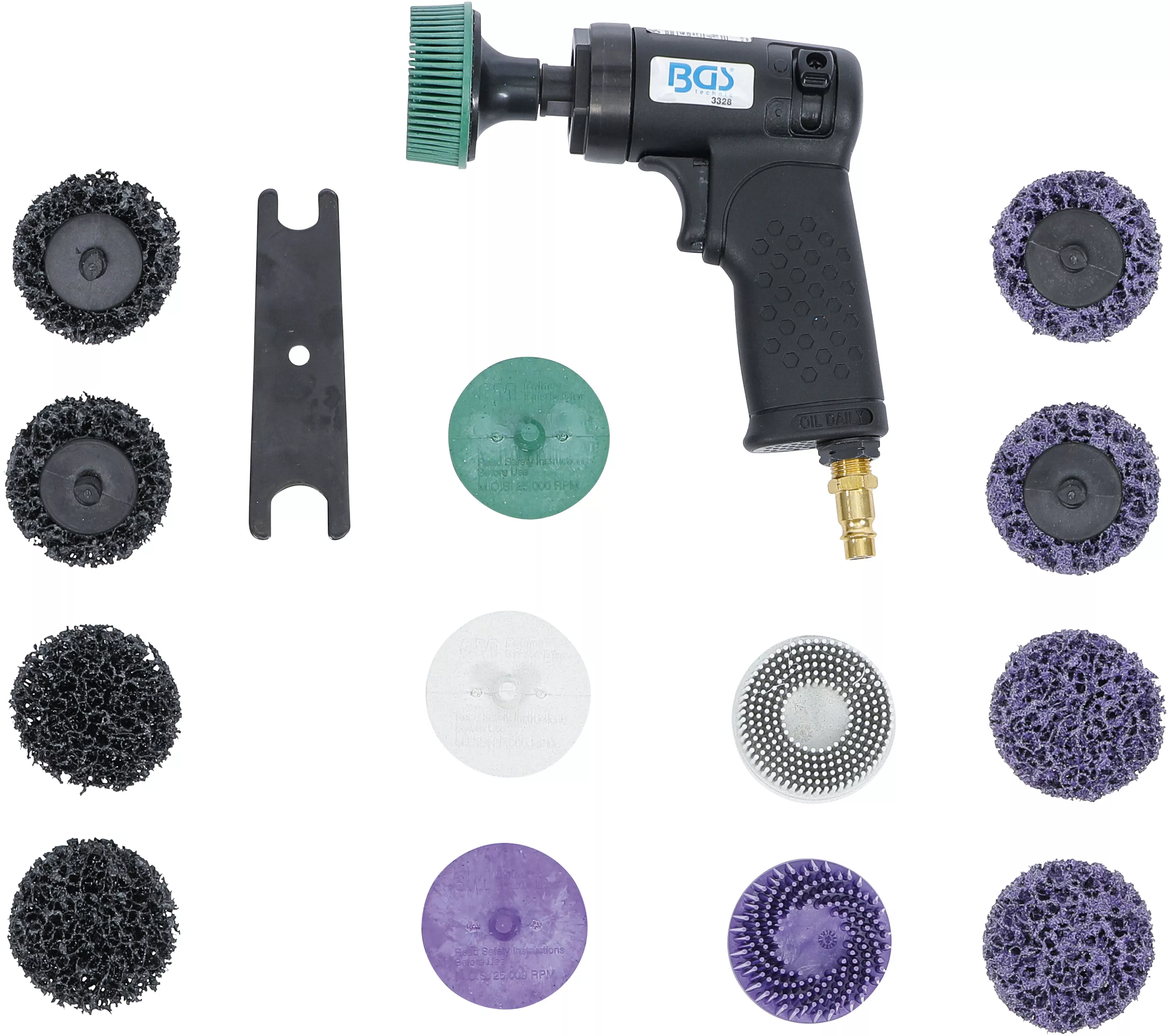 Set perii slefuire pneumatica | 17 piese [6]