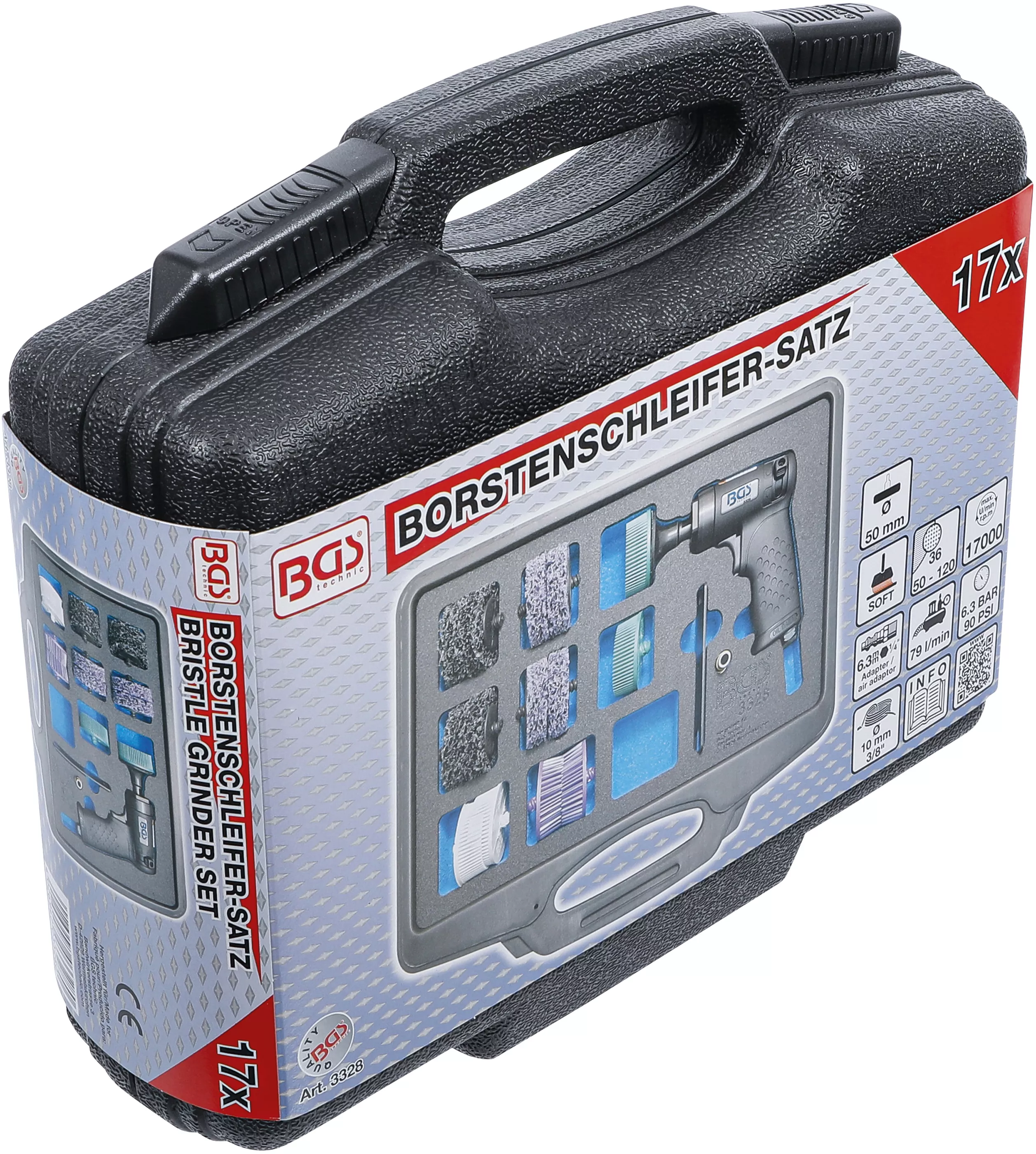 Set perii slefuire pneumatica | 17 piese [10]