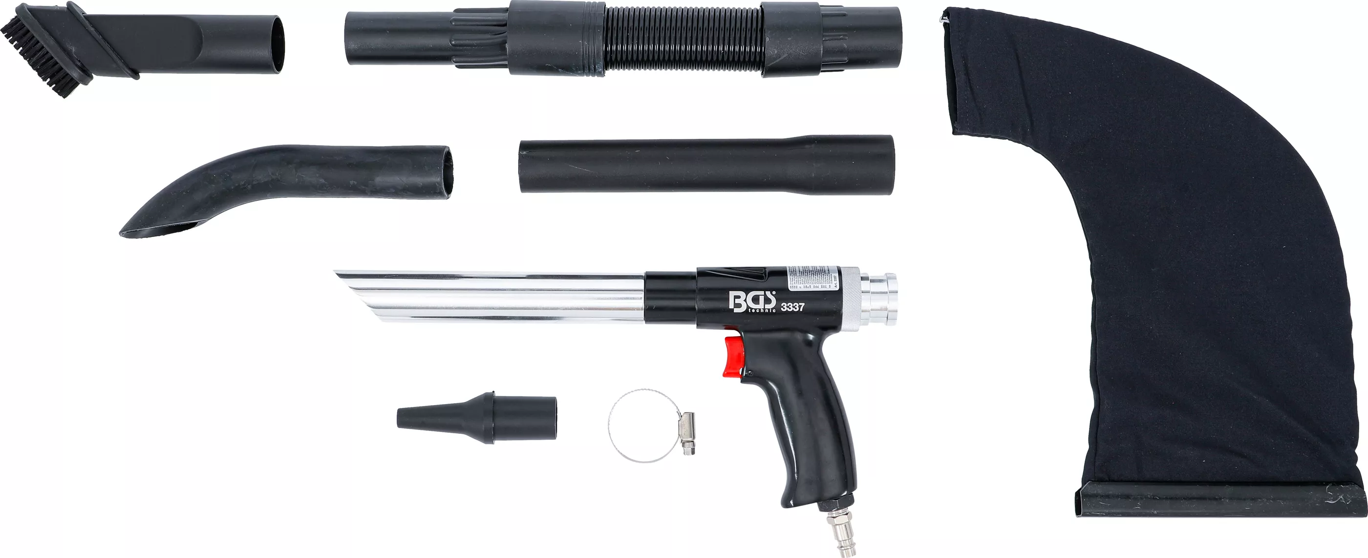 Pistol de aspirare / suflat cu aer comprimat | comutabil | 8 piese [8]