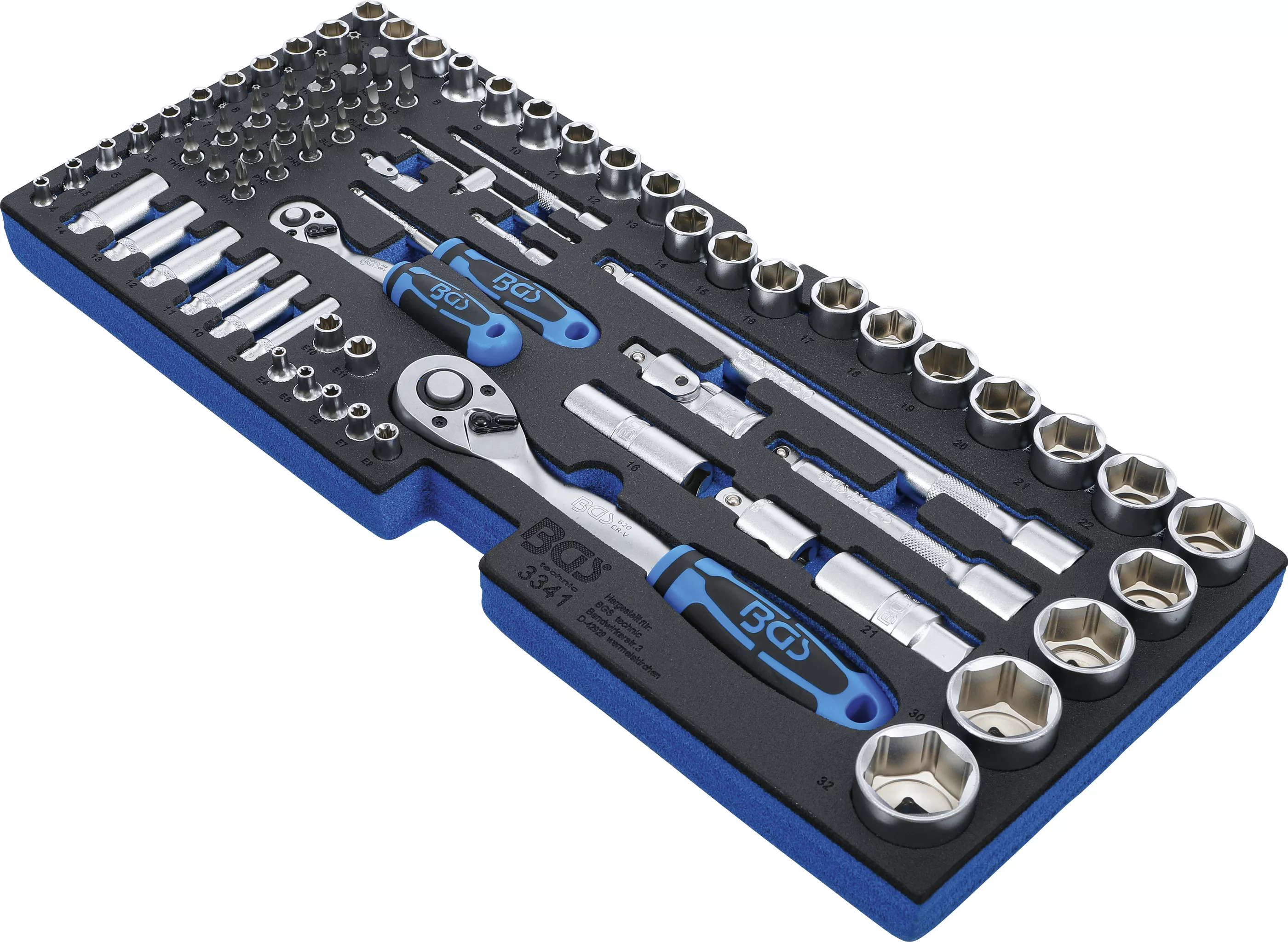 Suport din spuma pentru BGS 3312: Set chei tubulare | 12,5 mm (1/2") + 6,3 mm (1/4") | 77 piese [2]
