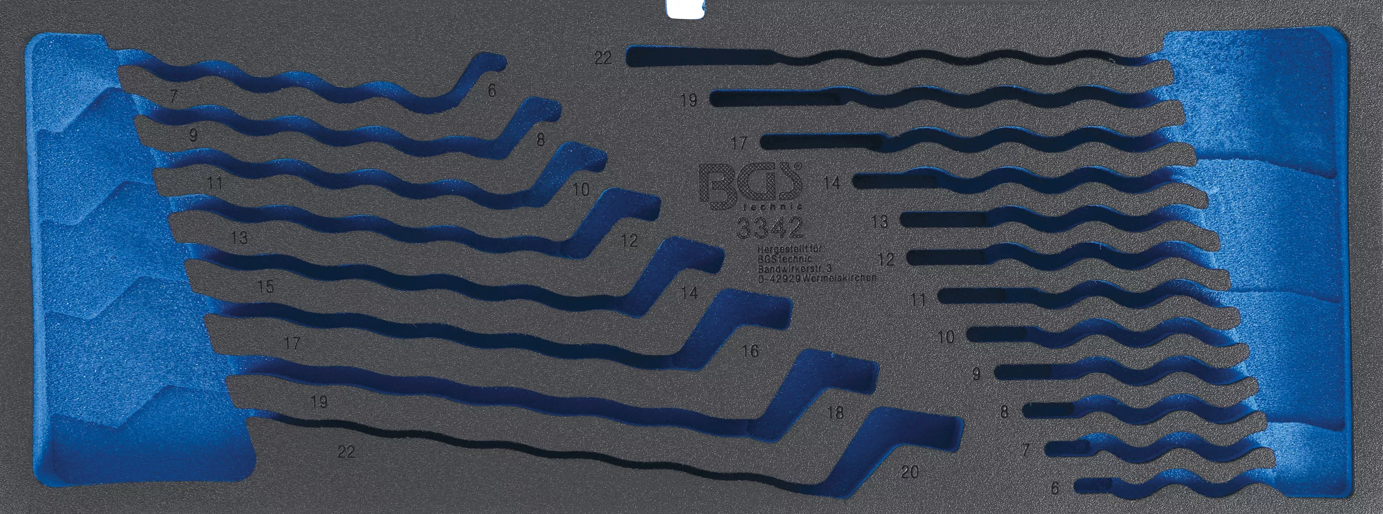 Capete de chei tubulare & cutii pentru unelte - Suport din spuma pentru BGS 3312 | gol | pentru BGS 3342