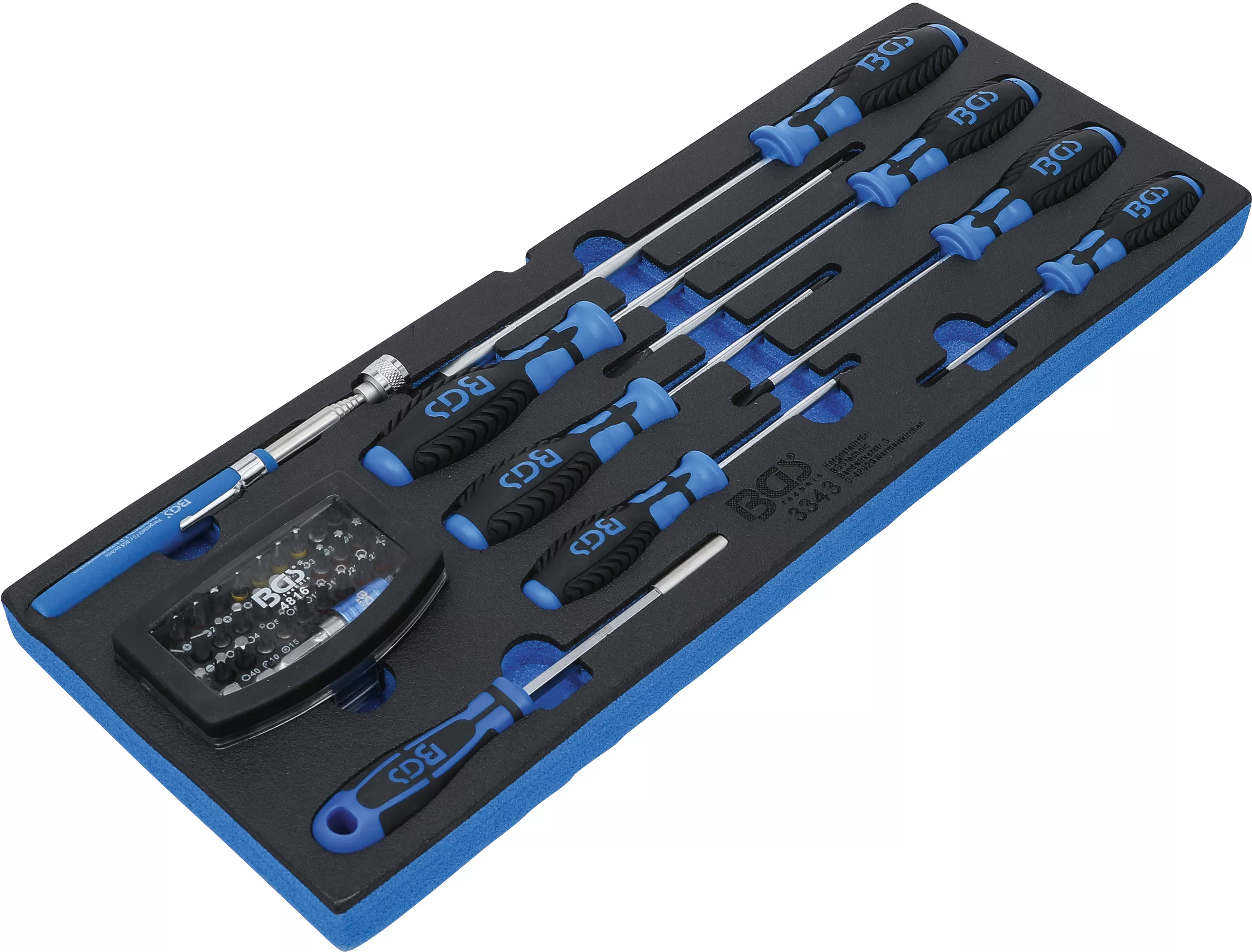 Suport din spuma pentru BGS 3312: surubelnite, set biti si dispozitiv magnetic de ridicare | 41 piese [2]