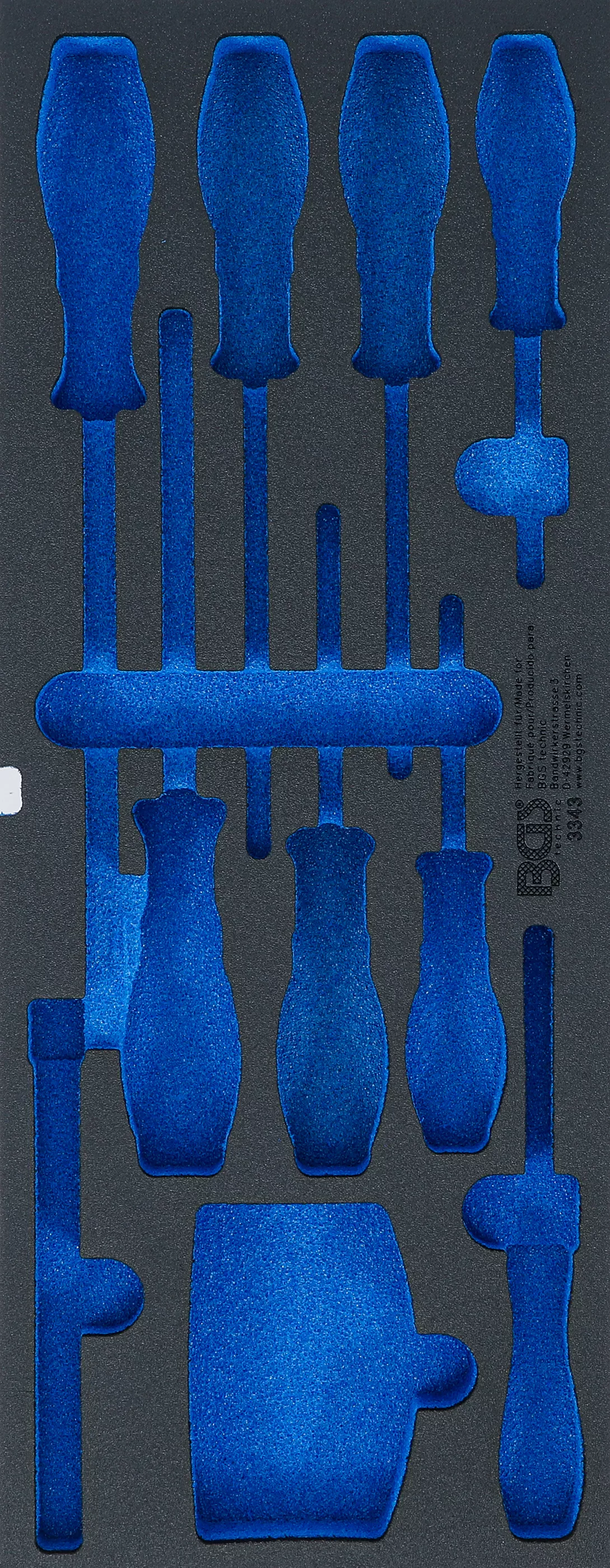 Capete de chei tubulare & cutii pentru unelte - Suport din spuma pentru BGS 3312 | gol | pentru BGS 3343