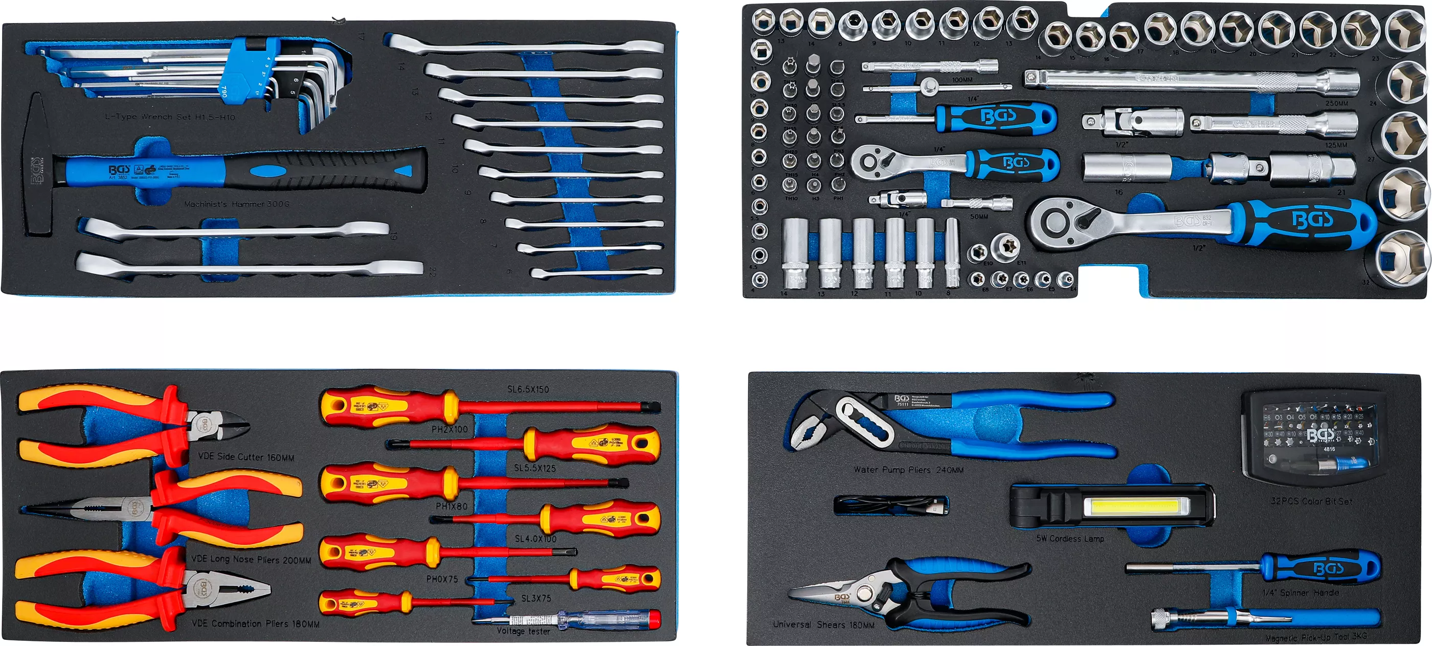 Cutie unelte din metal | 3 sertare | cu 147 unelte [5]