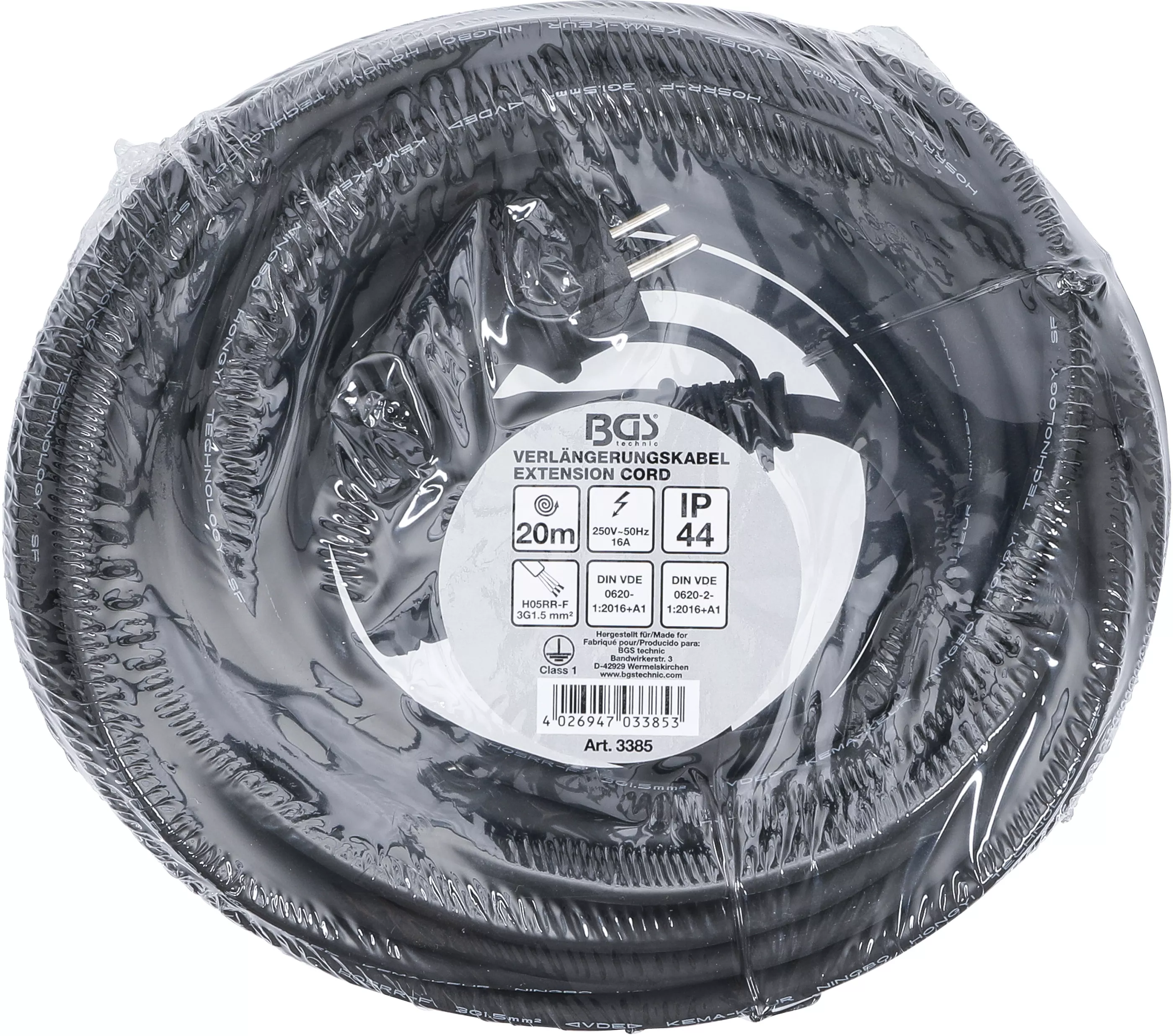 Cablu prelungitor | 20 m | 3 x 1,5 mm² | IP 44 [3]