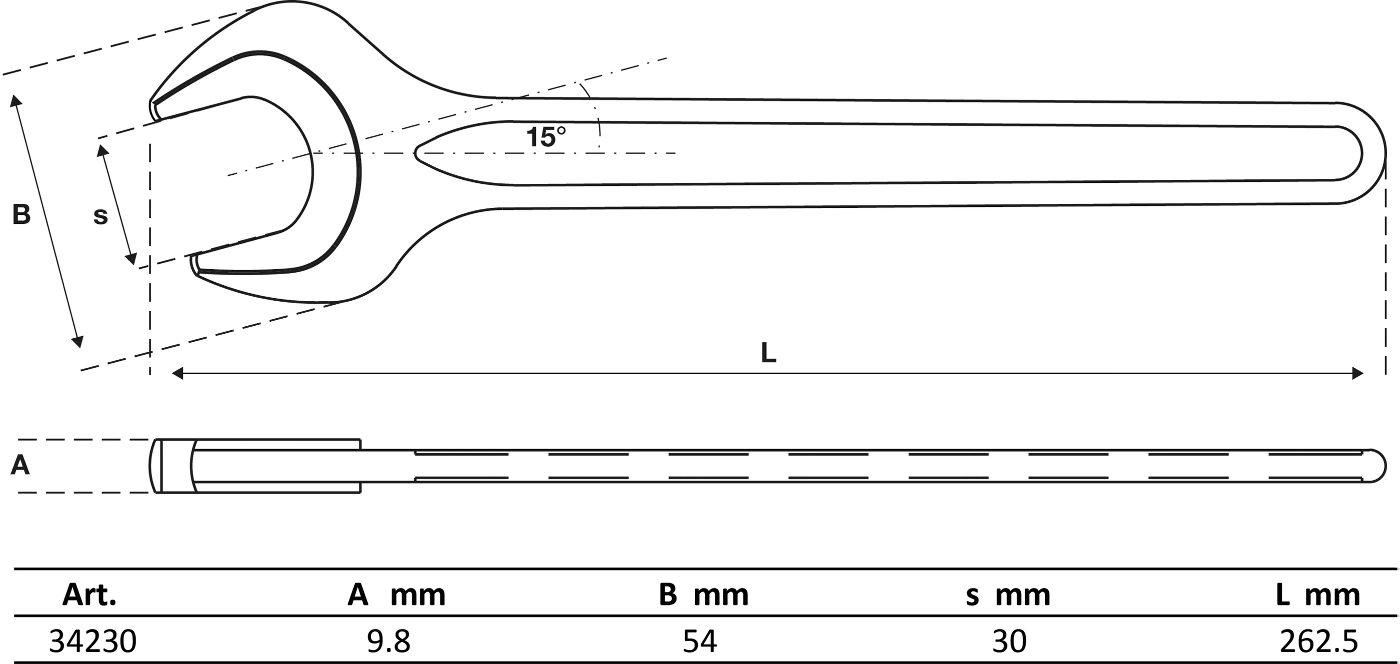 Cheie fixa simpla | DIN 894 | 30 mm [2]