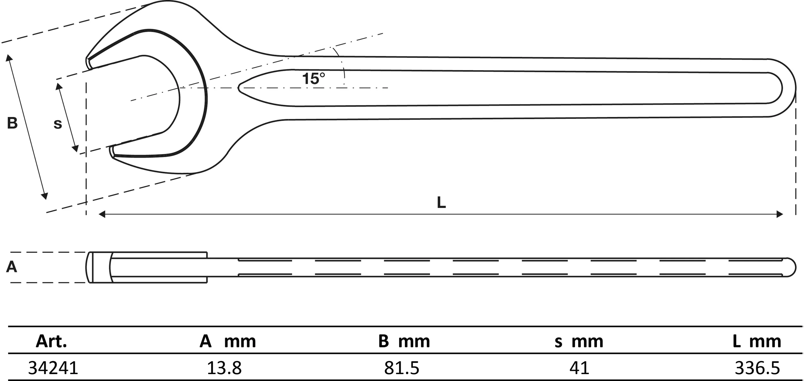 Cheie fixa simpla | DIN 894 | 41 mm [2]