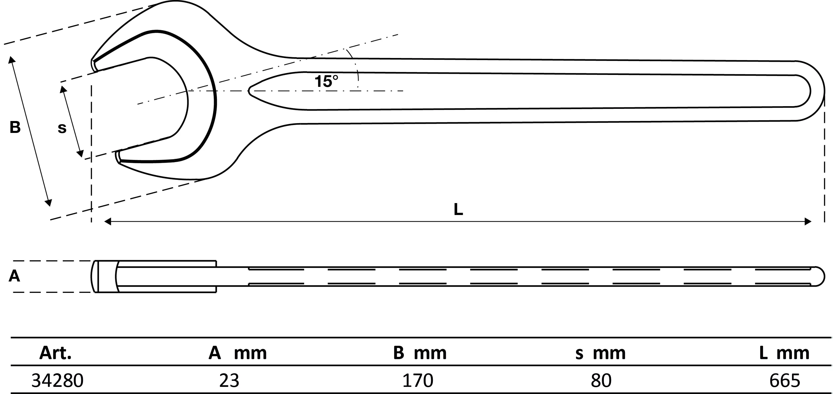 Cheie fixa simpla | DIN 894 | 80 mm [2]