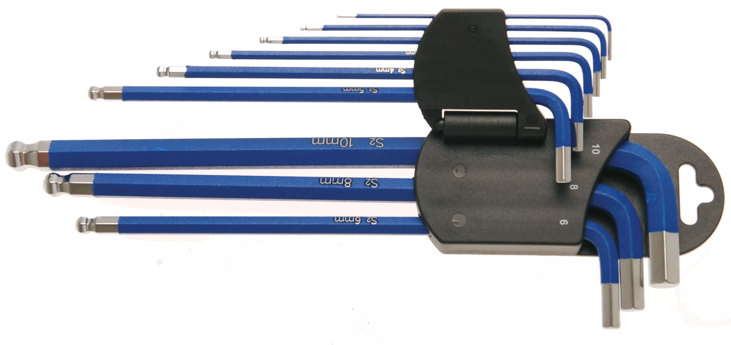Set chei tip L | extra lungi | hexagon interior/hexagon interior cu cap sferic 1,5 - 10 mm | 9 piese [6]