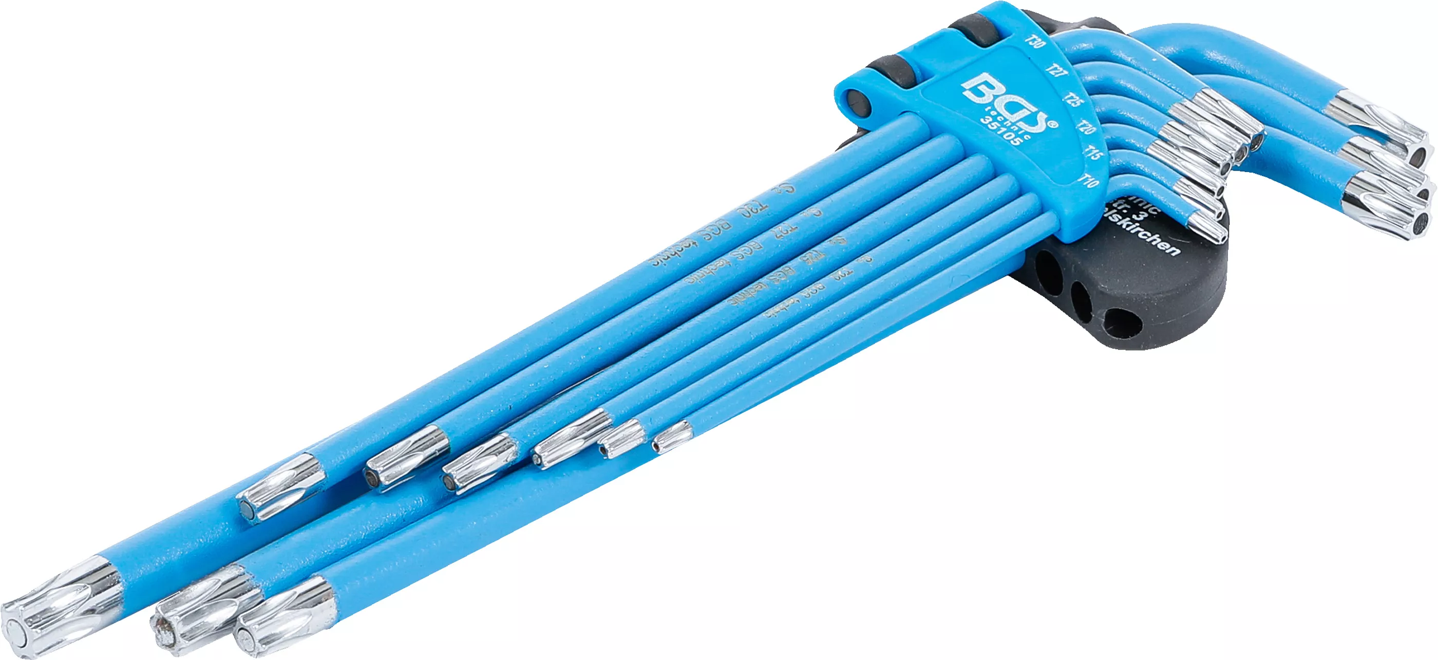 Chei cotite - Set chei tip L | Profil T (pentru Torx) / Profil T (pentru Torx) cu gaura T10 - T50 | 9 piese