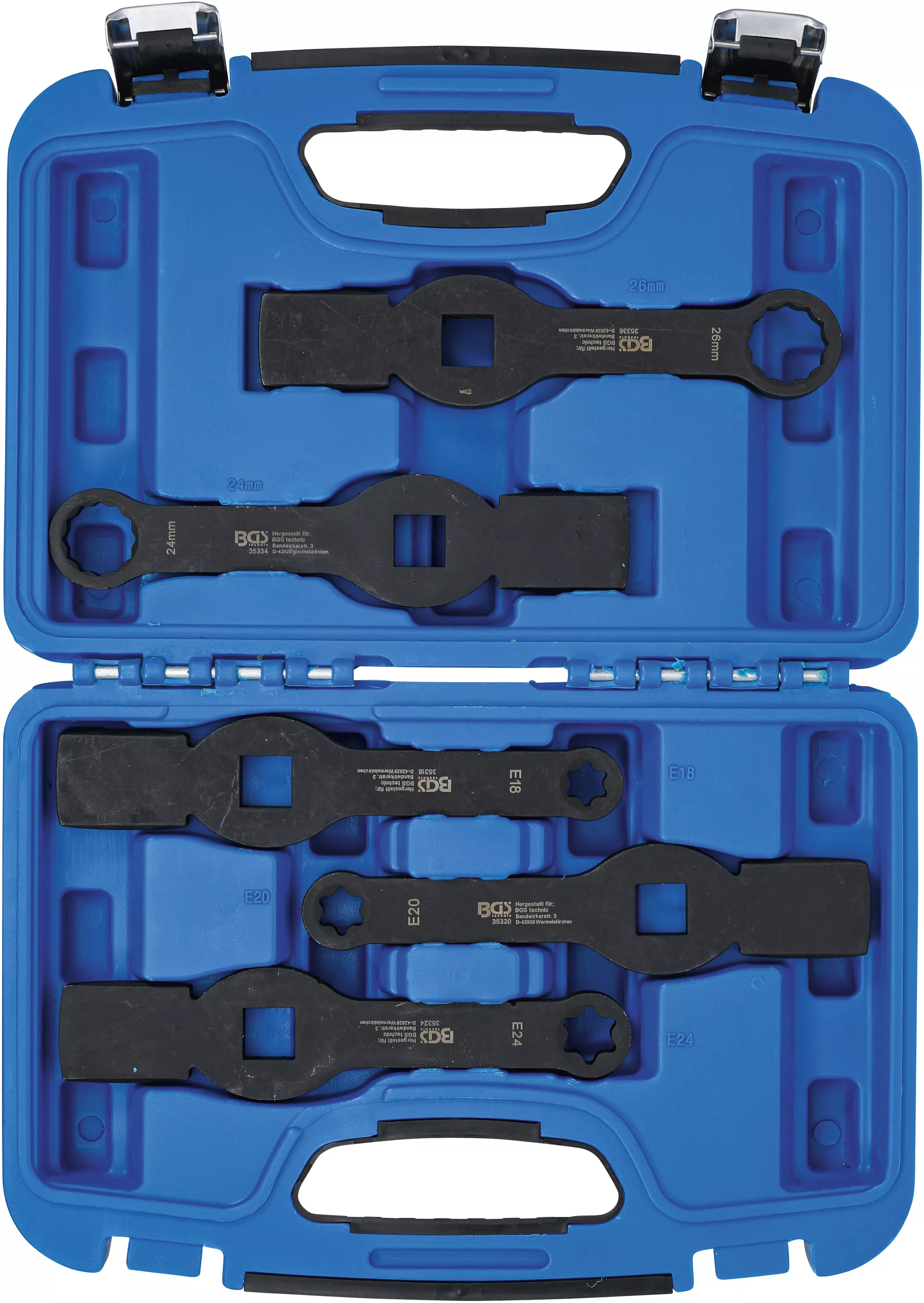 Set chei inelare de impact | hexagonale / profil E (pentru Torx) | 5 piese [4]
