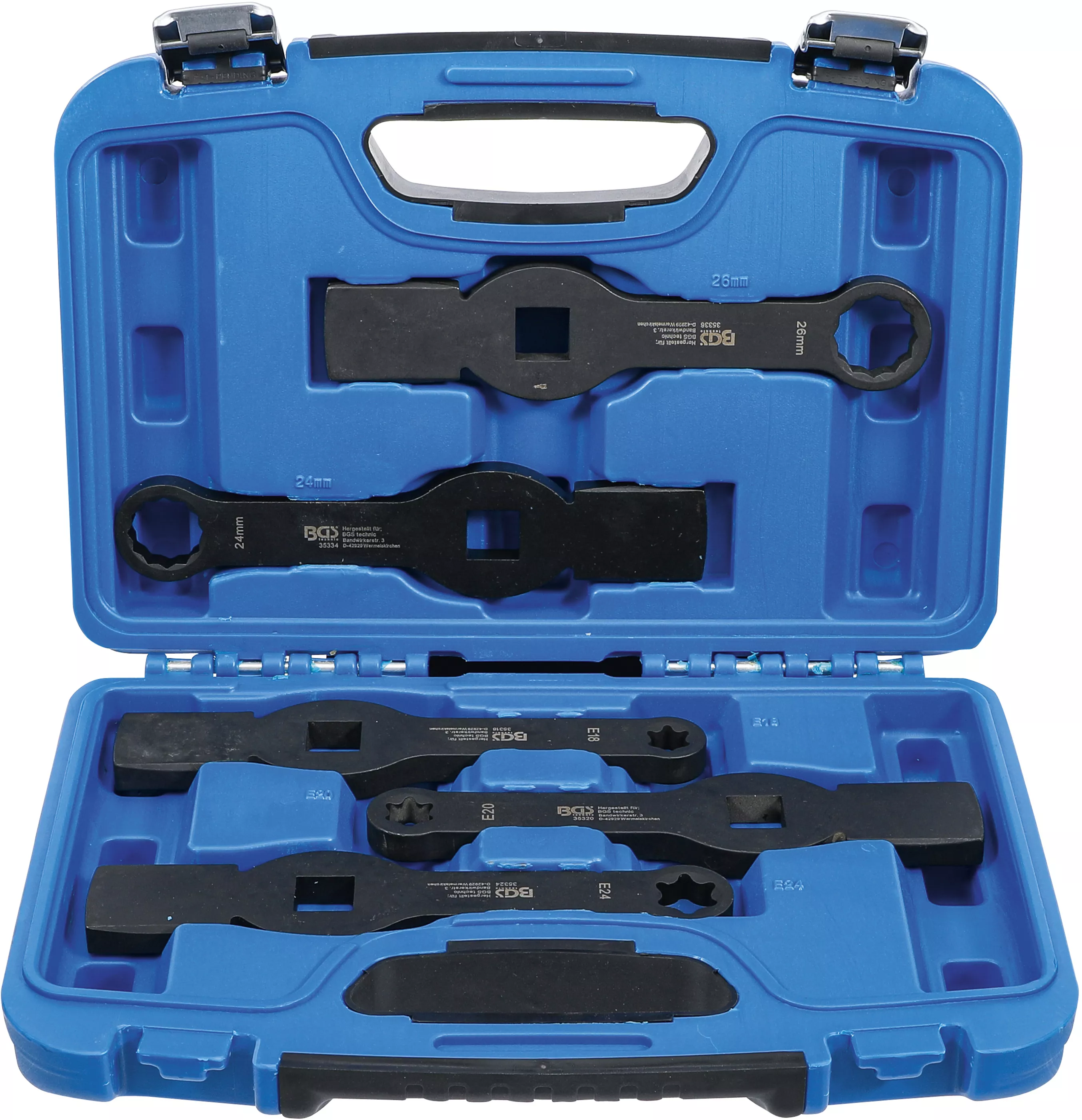 Unelte de mână - Set chei inelare de impact | hexagonale / profil E (pentru Torx) | 5 piese