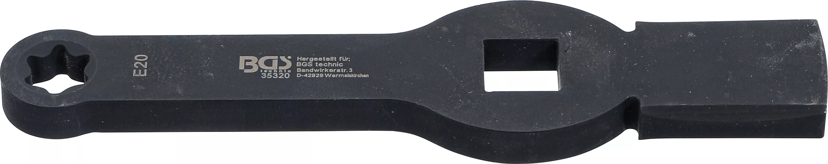 Scule - Cheie inelara cu impact | profil E (pentru Torx) | cu 2 suprafete de impact | E20