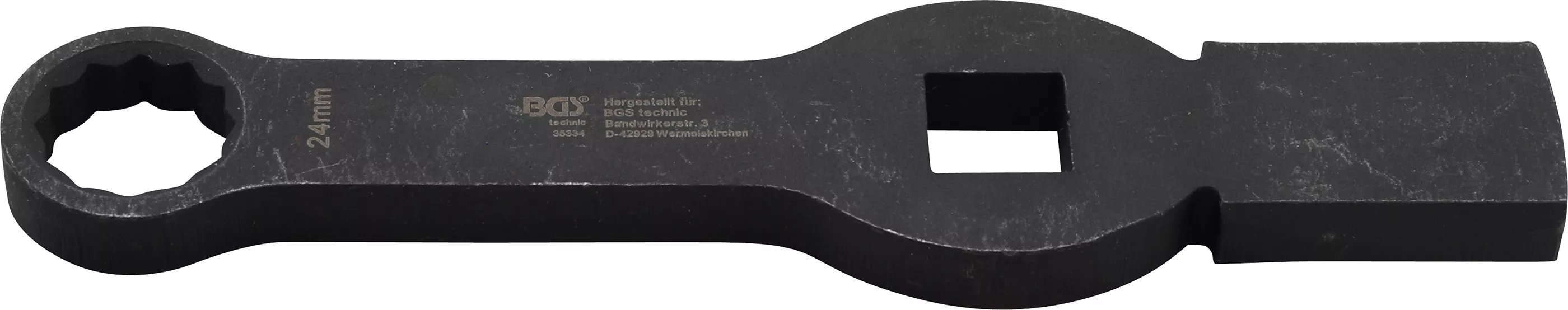 Unelte de mână - Cheie inelara cu impact | 12 colturi | cu 2 suprafete de impact | 24 mm
