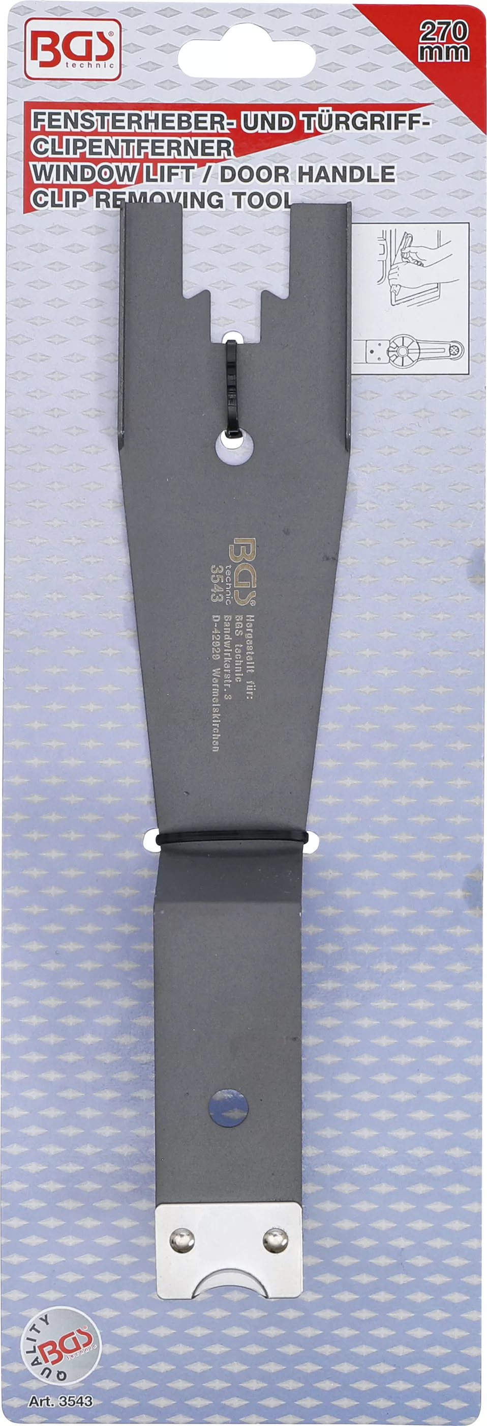 Dispozitiv demontare macara geam si maner usa | 270 mm [3]