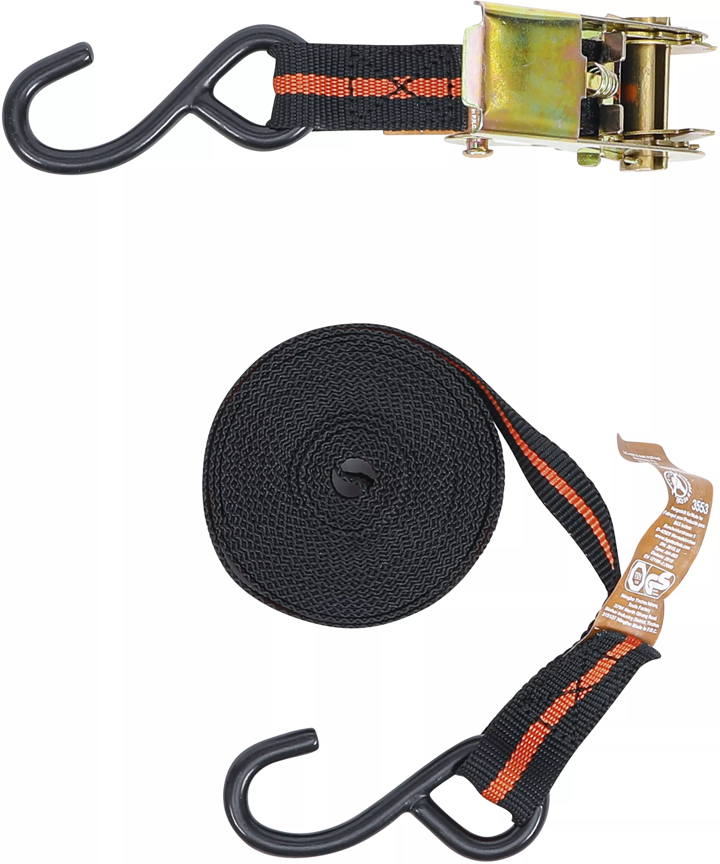 Banda de tensionare cu clichet | cu 2 carlige grele | 5 m x 24 mm [2]