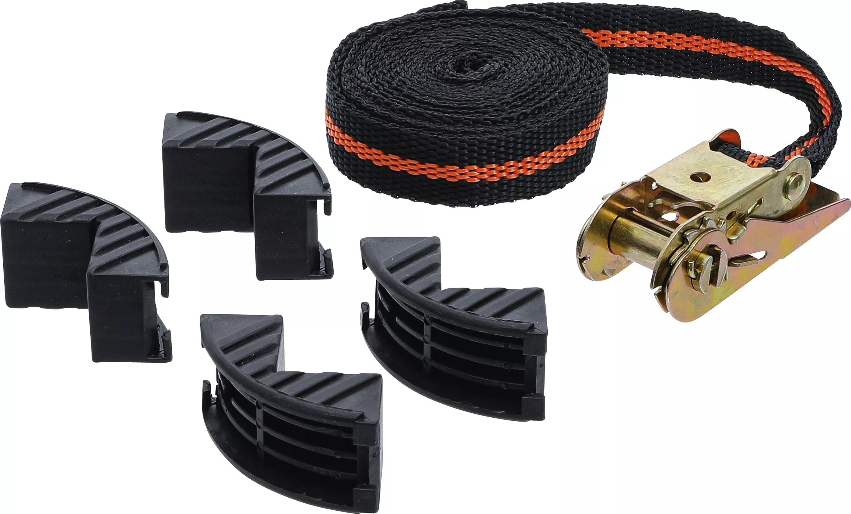 Banda de tensionare cu clichet | cu 4 bacuri de protectie | 5 m x 25 mm [1]