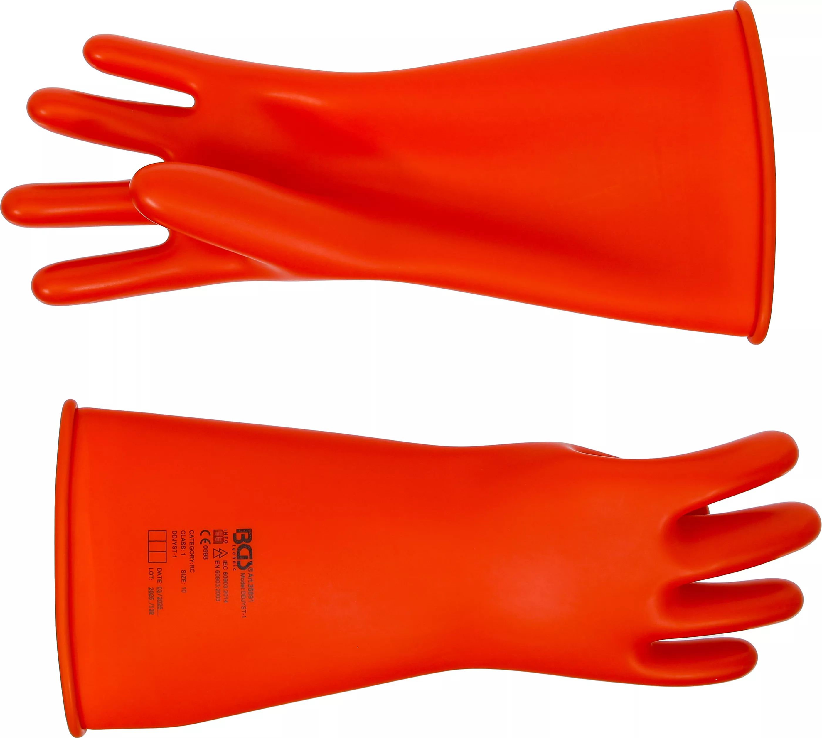 Manusi de protectie pentru electricieni | cu izolatie de protectie din latex natural | Marime 10 (XL) [2]